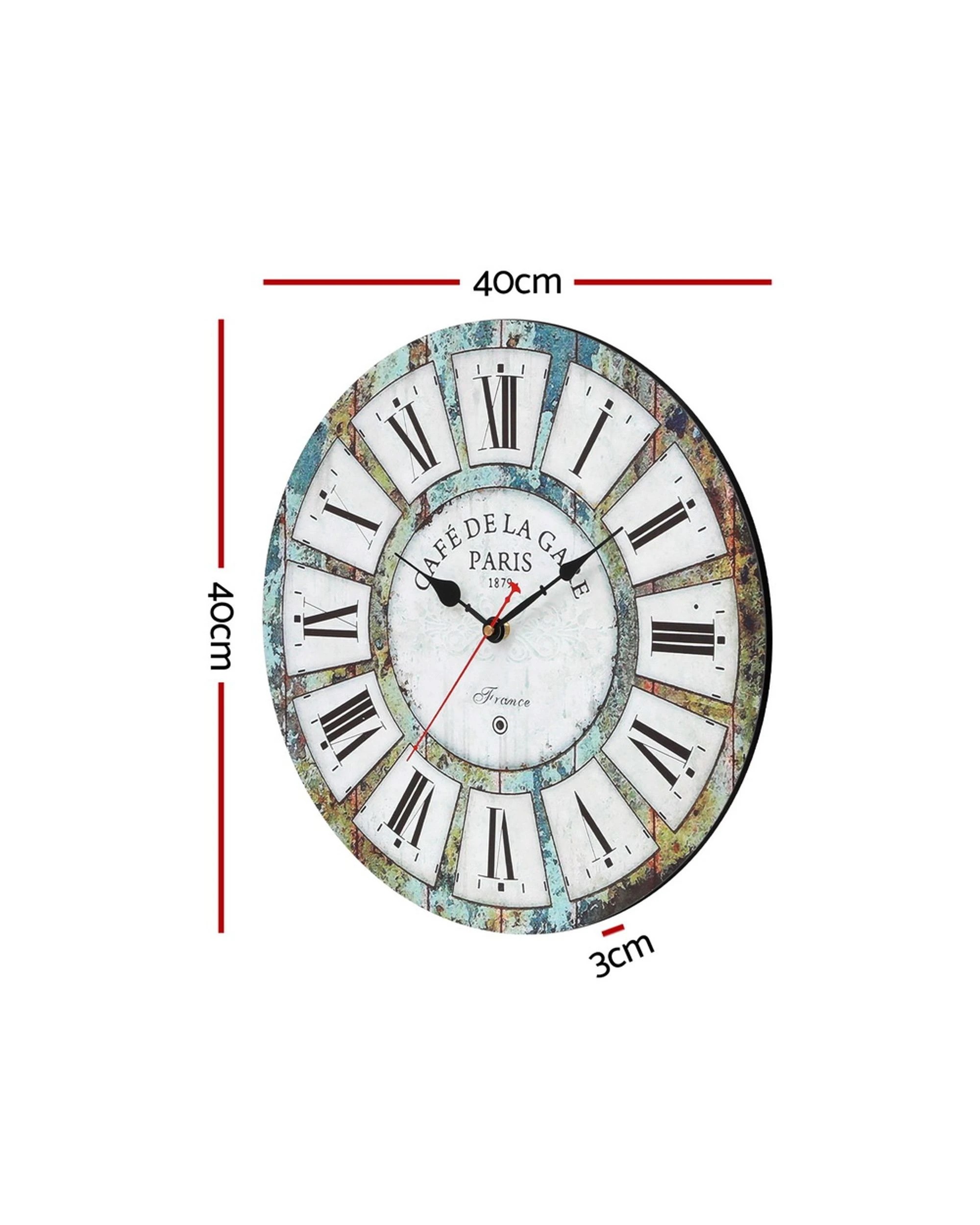 2 Artiss 40CM Wall Clock Rustic Design - Multi, 2 of 6