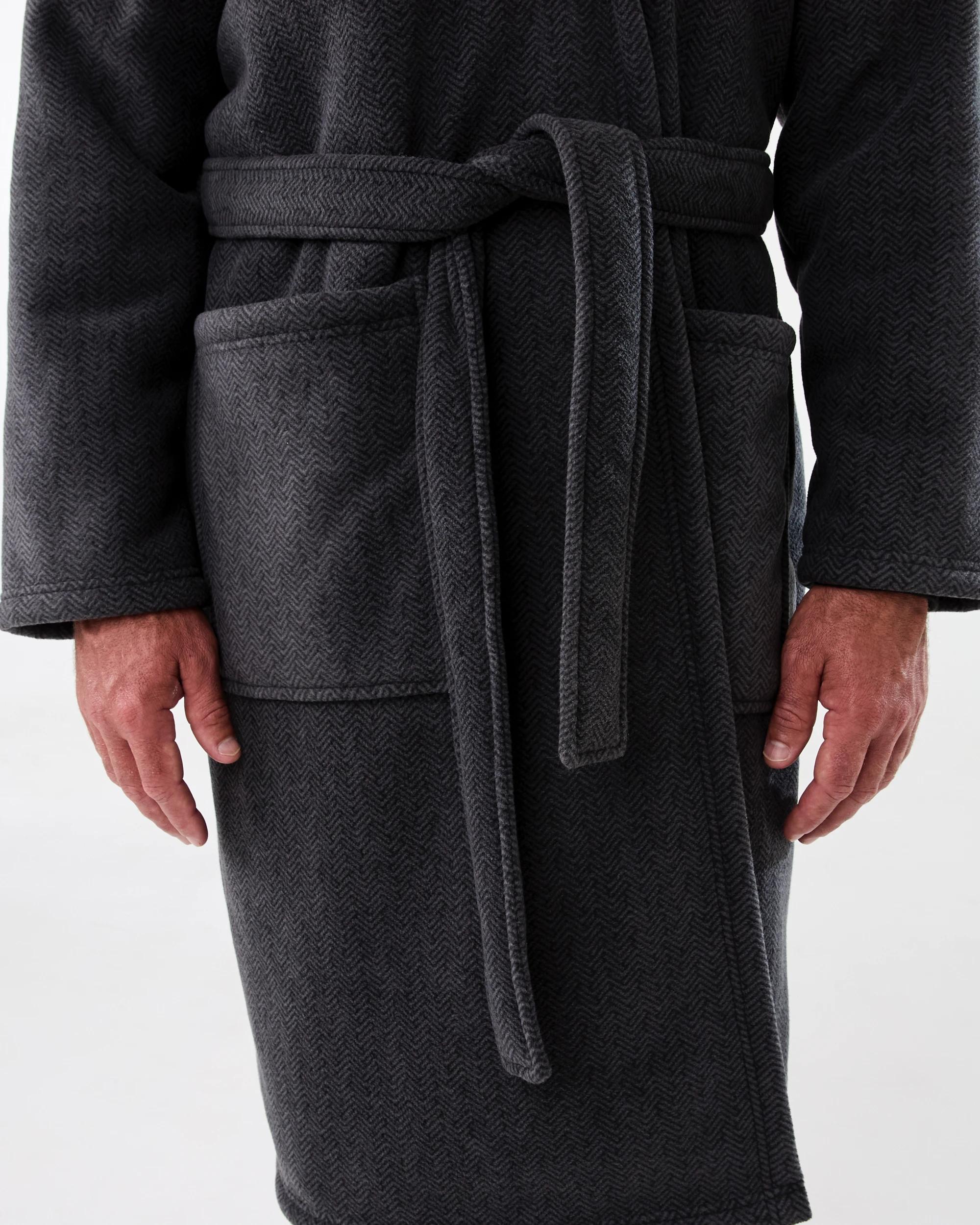 6 Sherpa Lined Gown Hrb Stp, 6 of 8