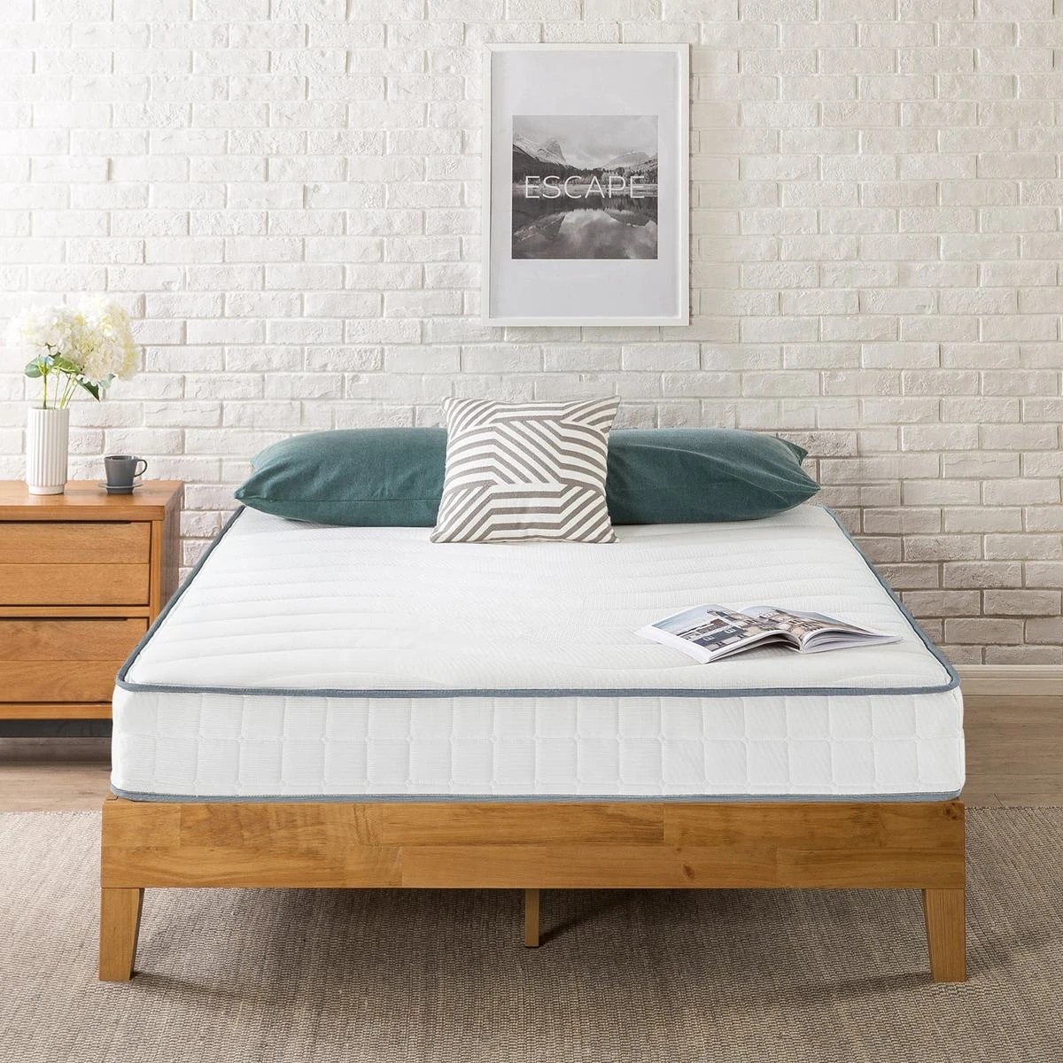 1 18cm Double Bed Bonnell Viscolatex Memory Foam Mattress, 1 of 11
