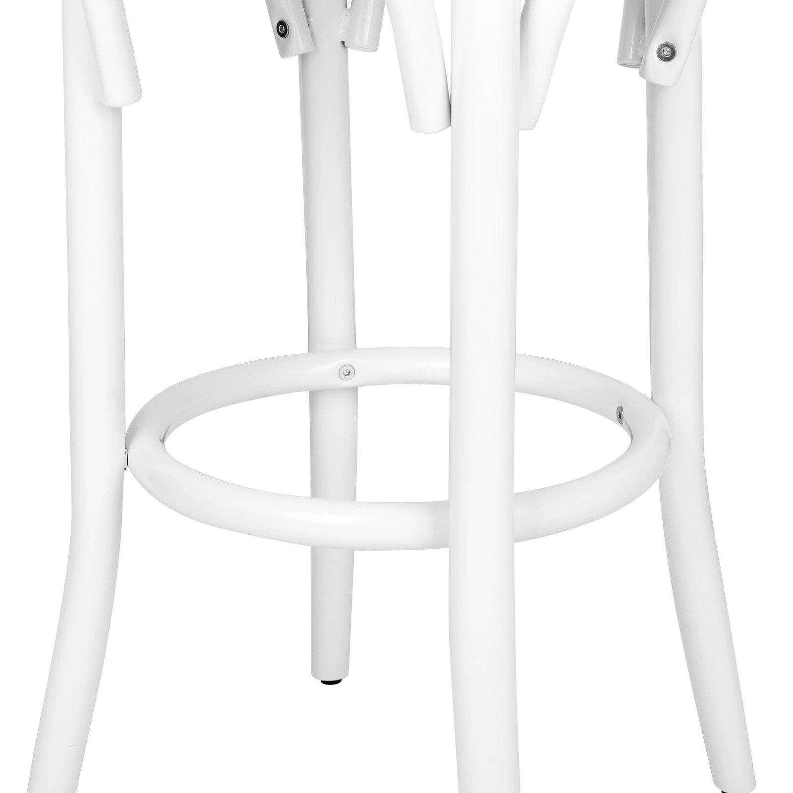 5 Alfordson 2x Bar Stools Kitchen Vintage Chair Rattan Mesh Seat Renata - White, 5 of 9