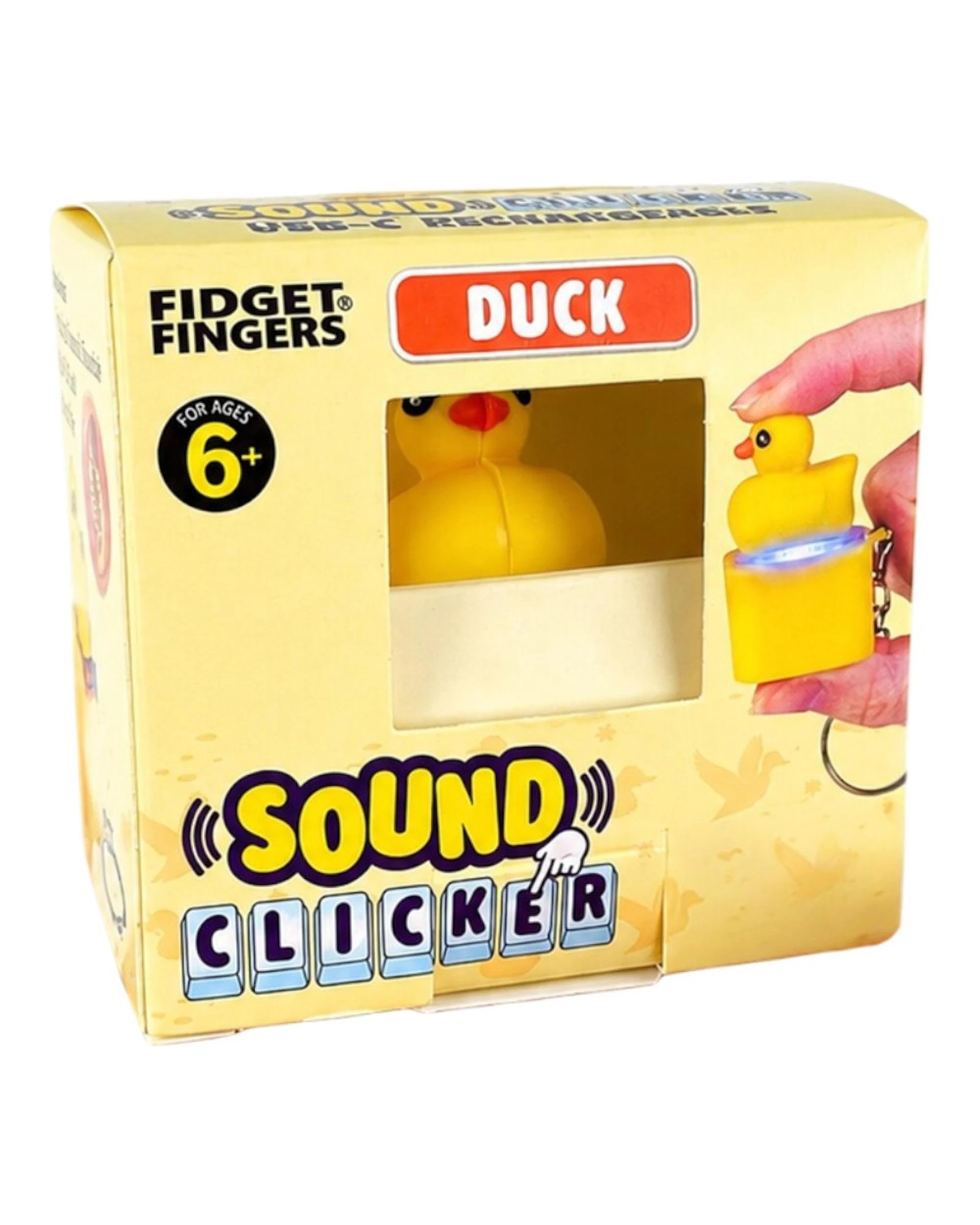 2 MDI Fidget Fingers Sound Clicker Duck Keychain, 2 of 4