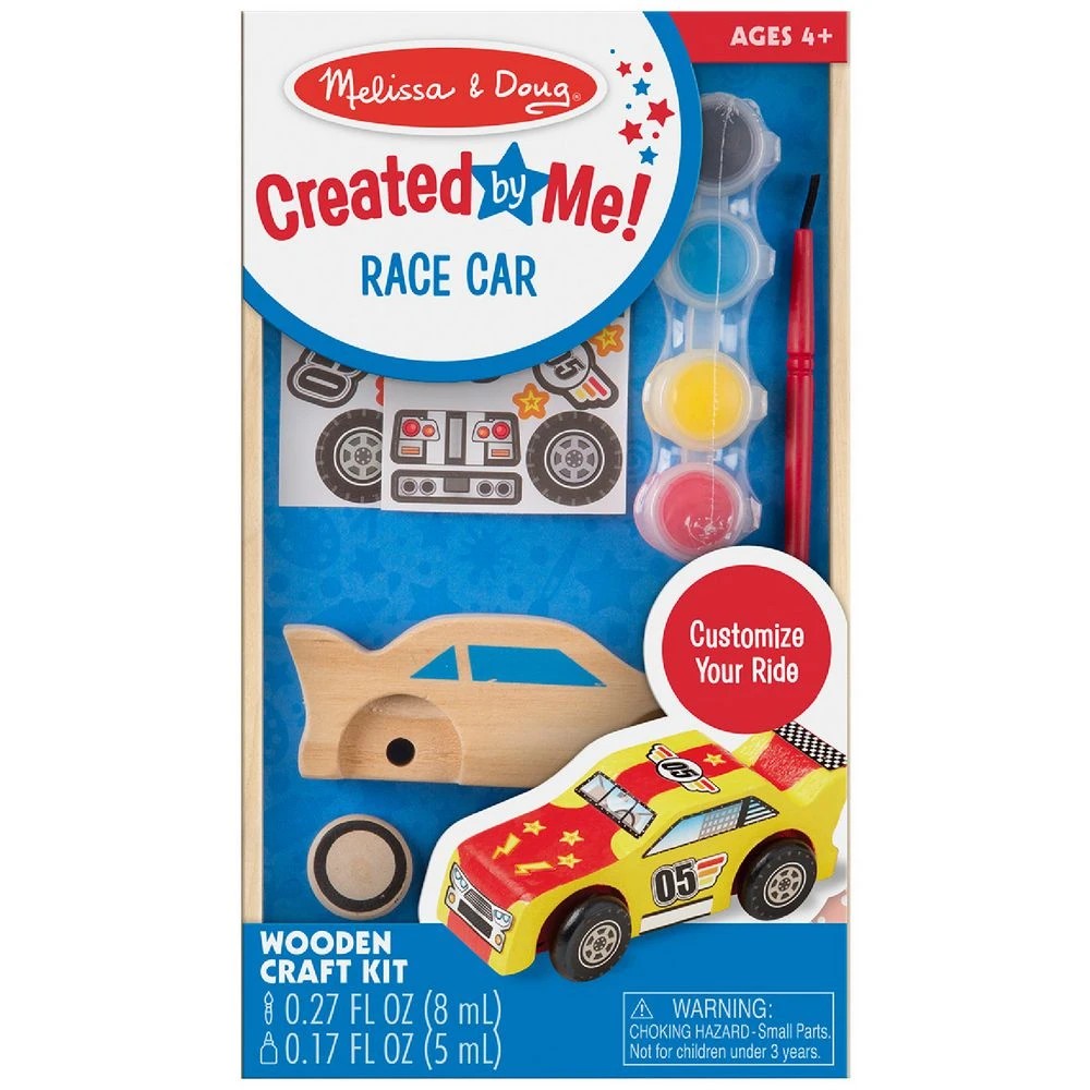 1 Melissa & Doug Wooden Craft Kit Race Car, 1 of 2