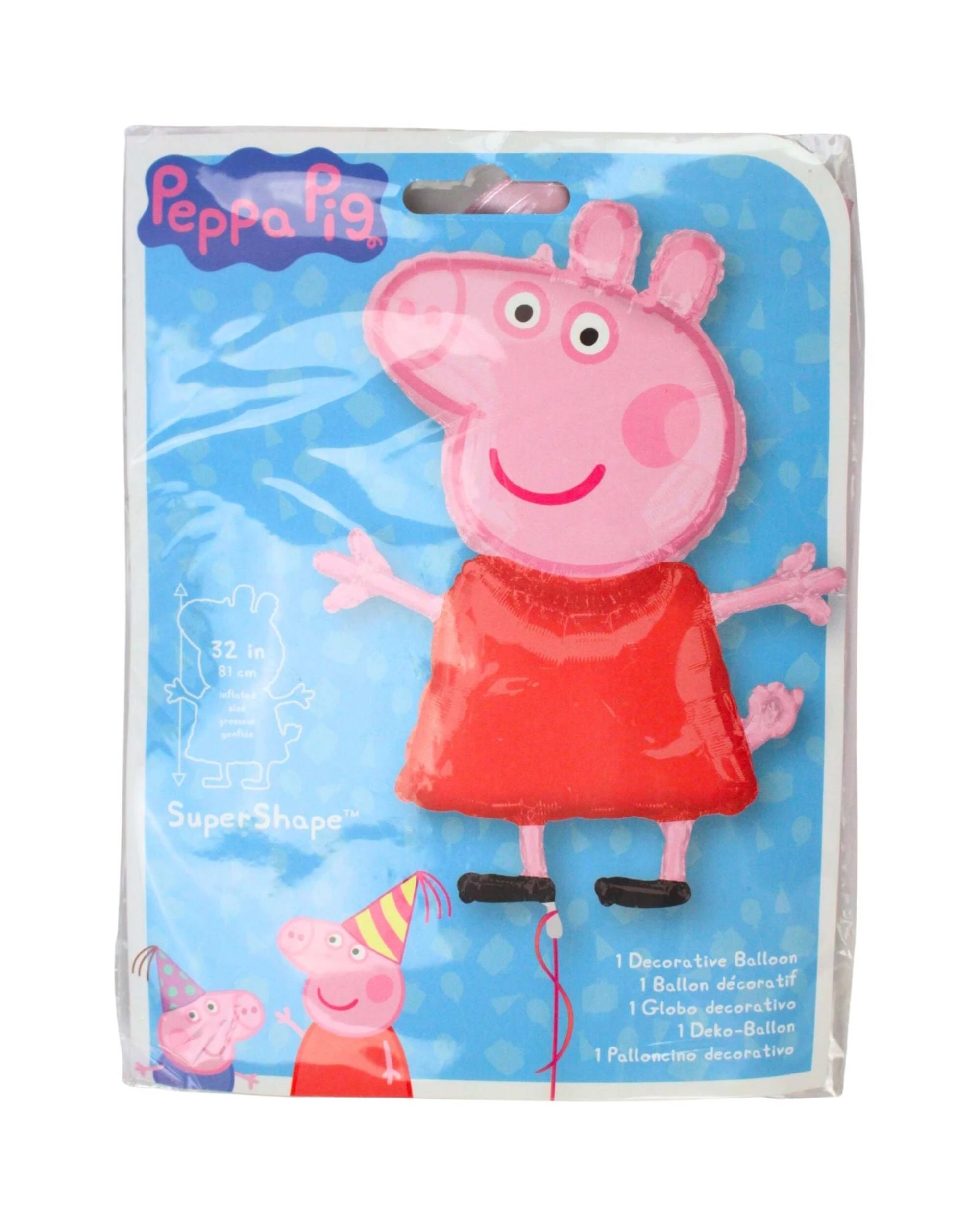2 Anagram Peppa Pig Supershape Foil Helium Balloon - Pink, 2 of 3