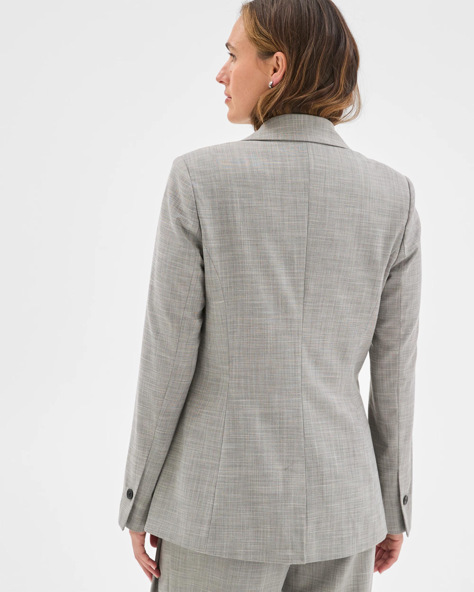 7 Preview Cinched Waist Blazer GREY MELANGE, 7 of 7