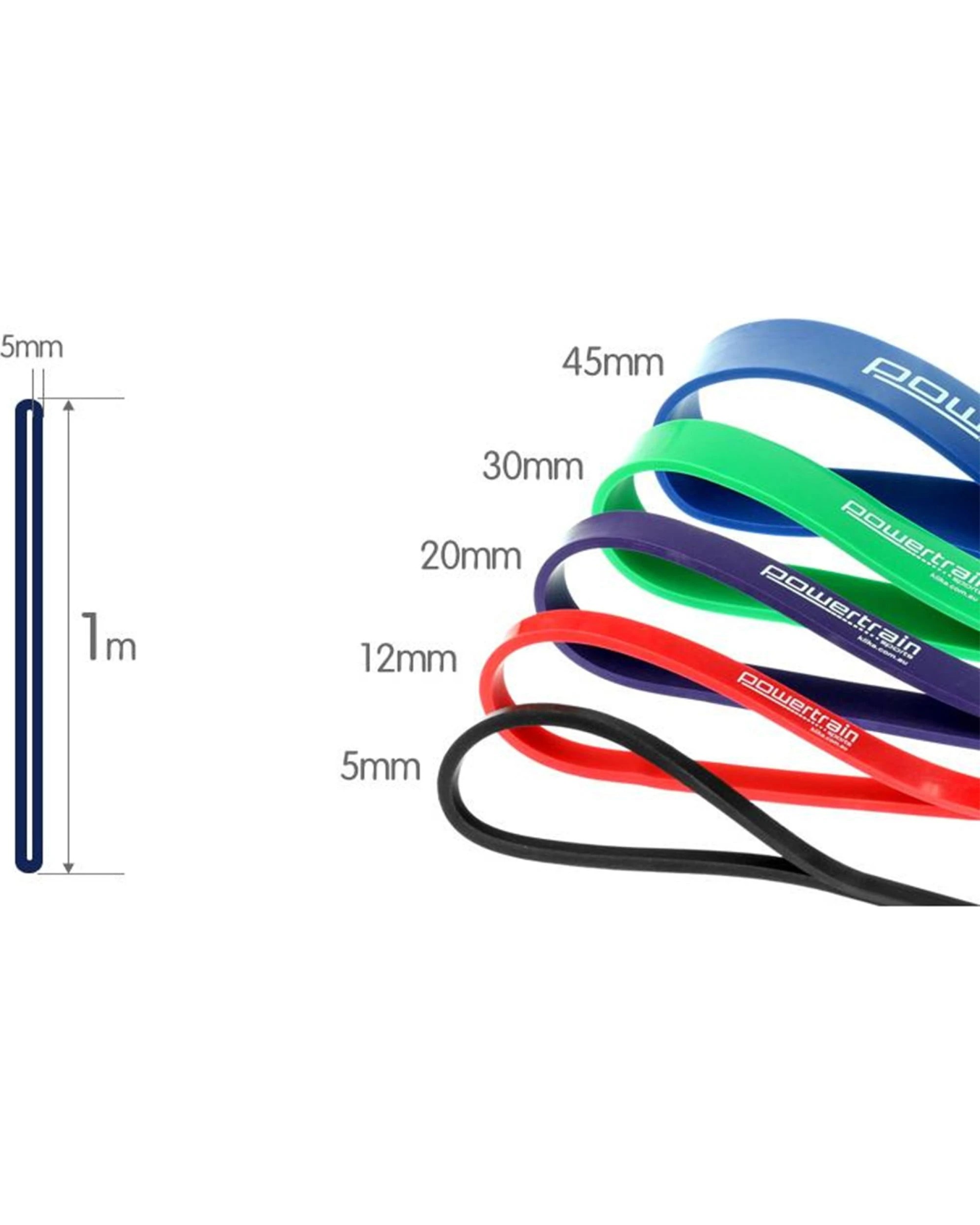 3 Powertrain Home Gym Workout Resistance Exercise Band 45mm - Blue, 3 of 3