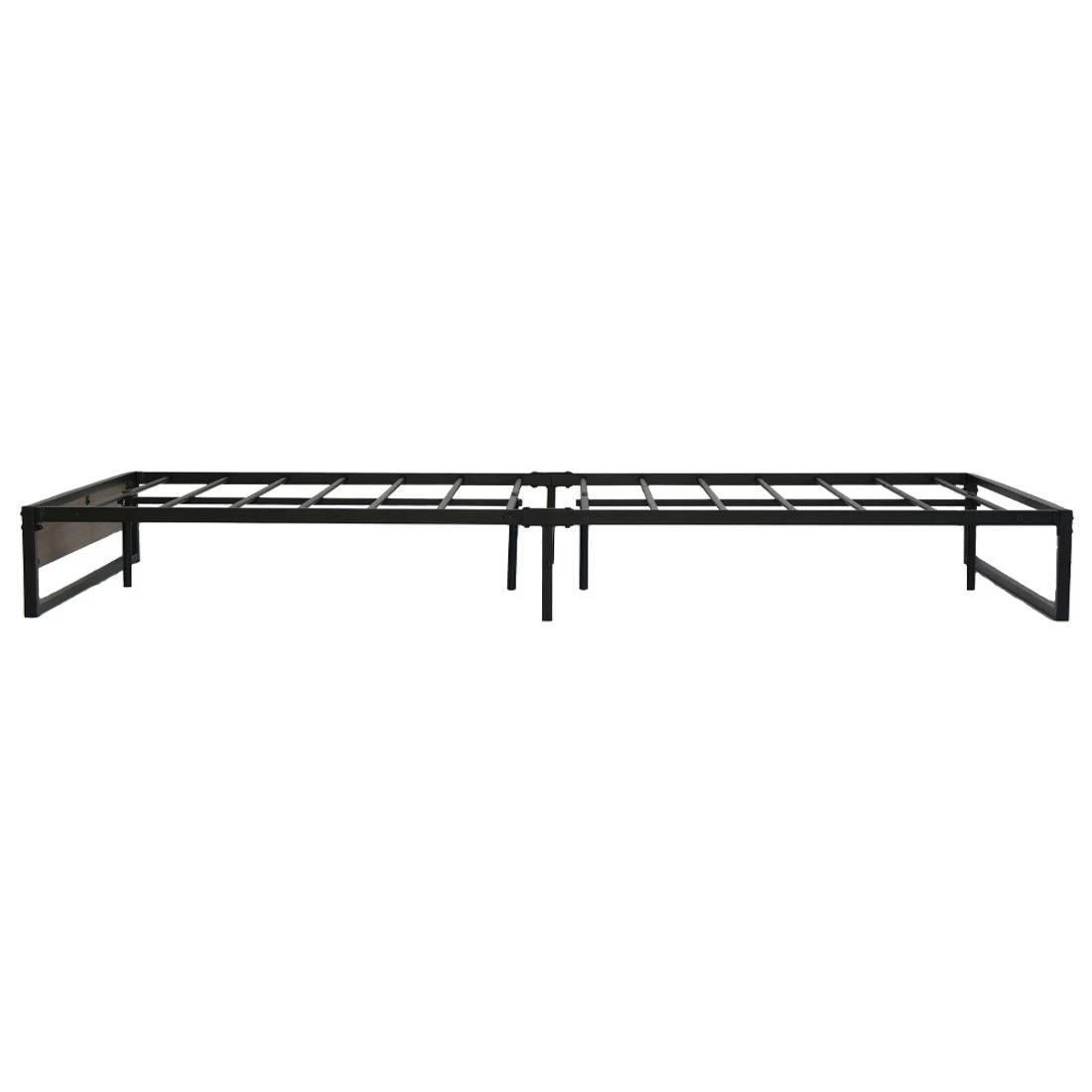 3 Artiss Bed Frame Metal Frame Bed Base OSLO - - Black, 3 of 6