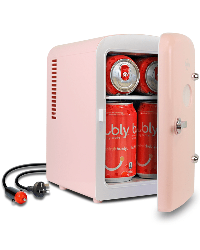Koolatron 4L Pink Retro Mini Fridge - 