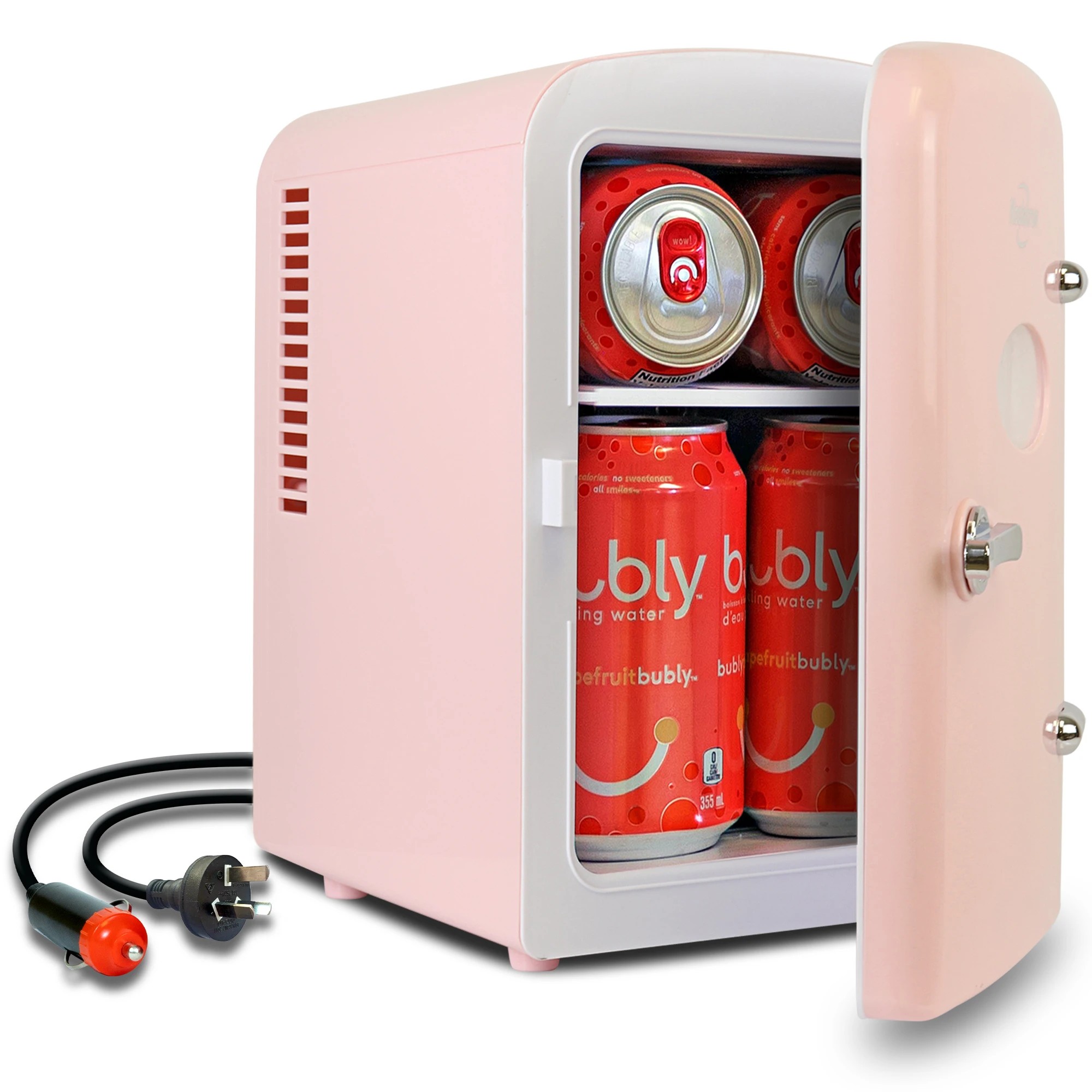 1 Koolatron 4L Pink Retro Mini Fridge - Pink, 1 of 8