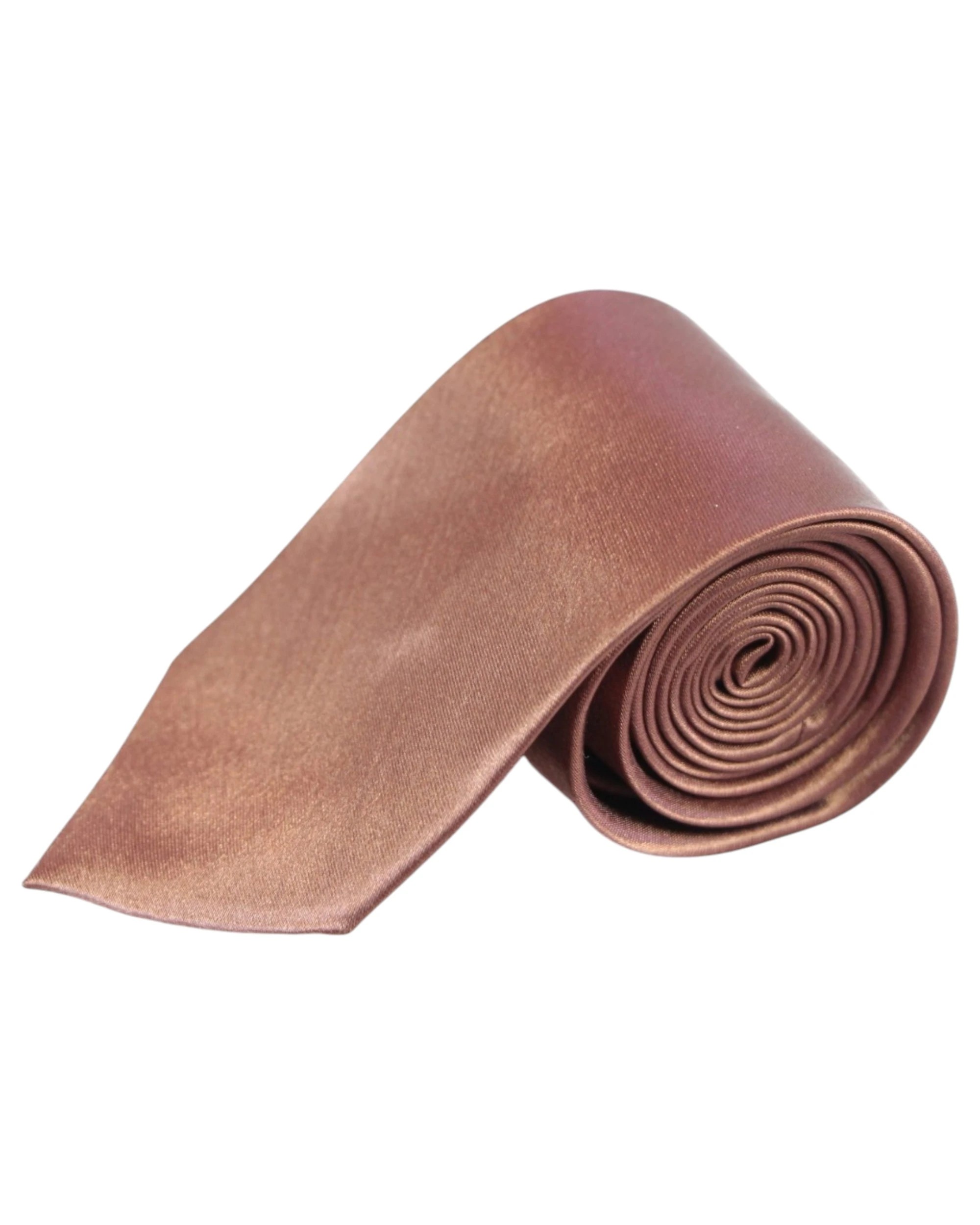 2 Zasel Mens Brown 8cm Plain Neck Tie, 2 of 2