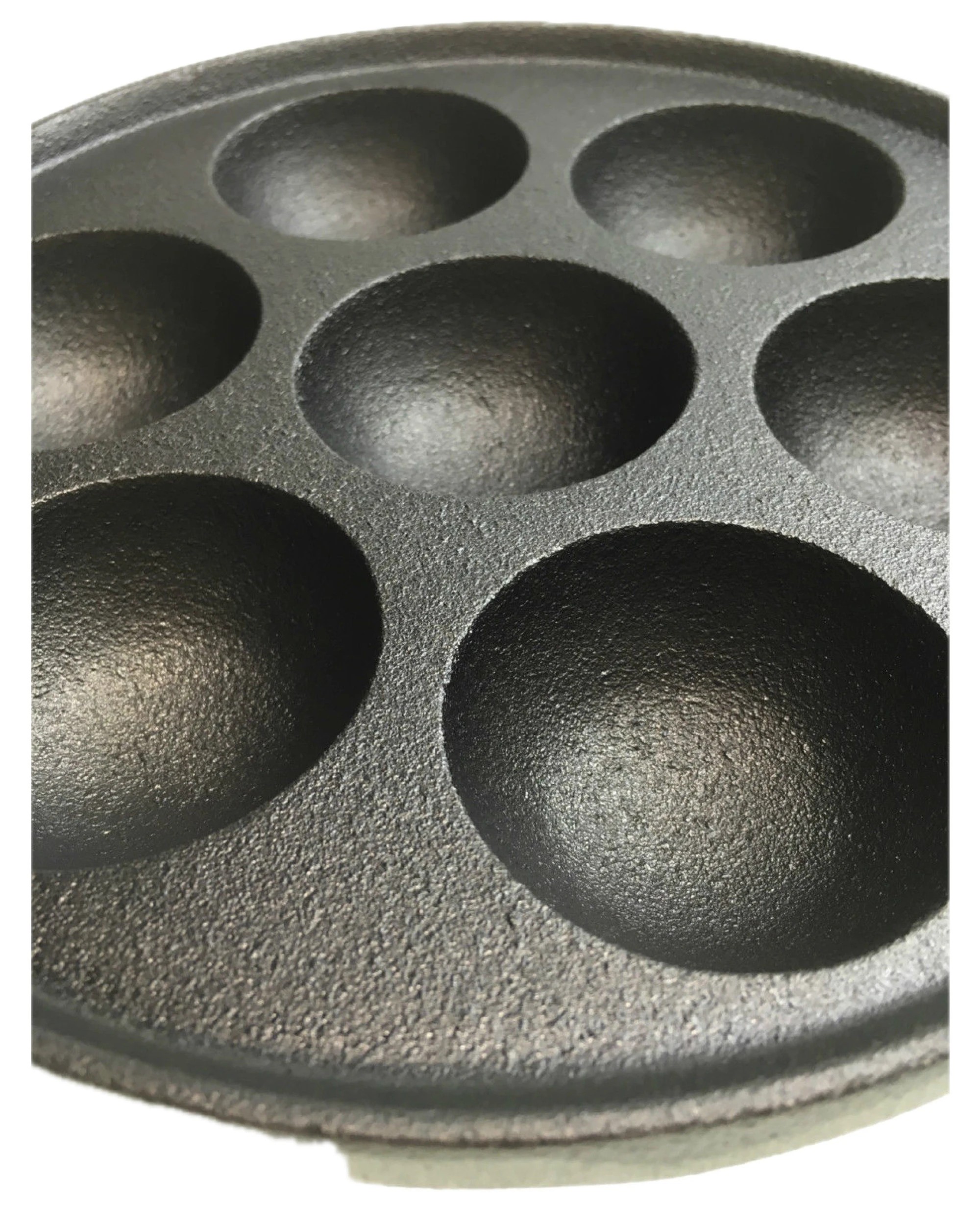 4 BR Home 7-Hole Cast Iron Poffertjes Maker with Handle, 4 of 7