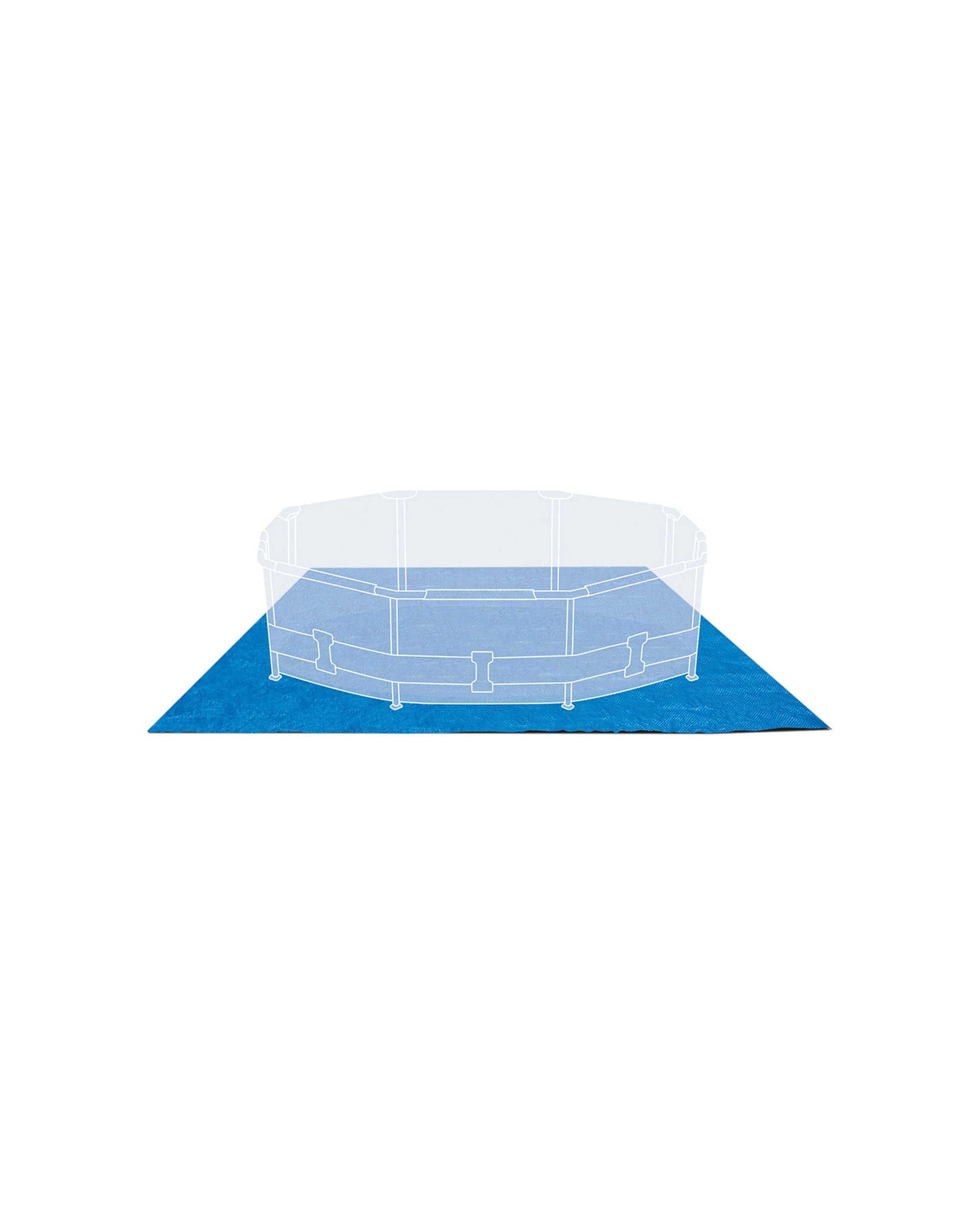 3 Intex Under Ground Cloth For 15ft Outdoor Swimming Pool - Blue, 3 of 5