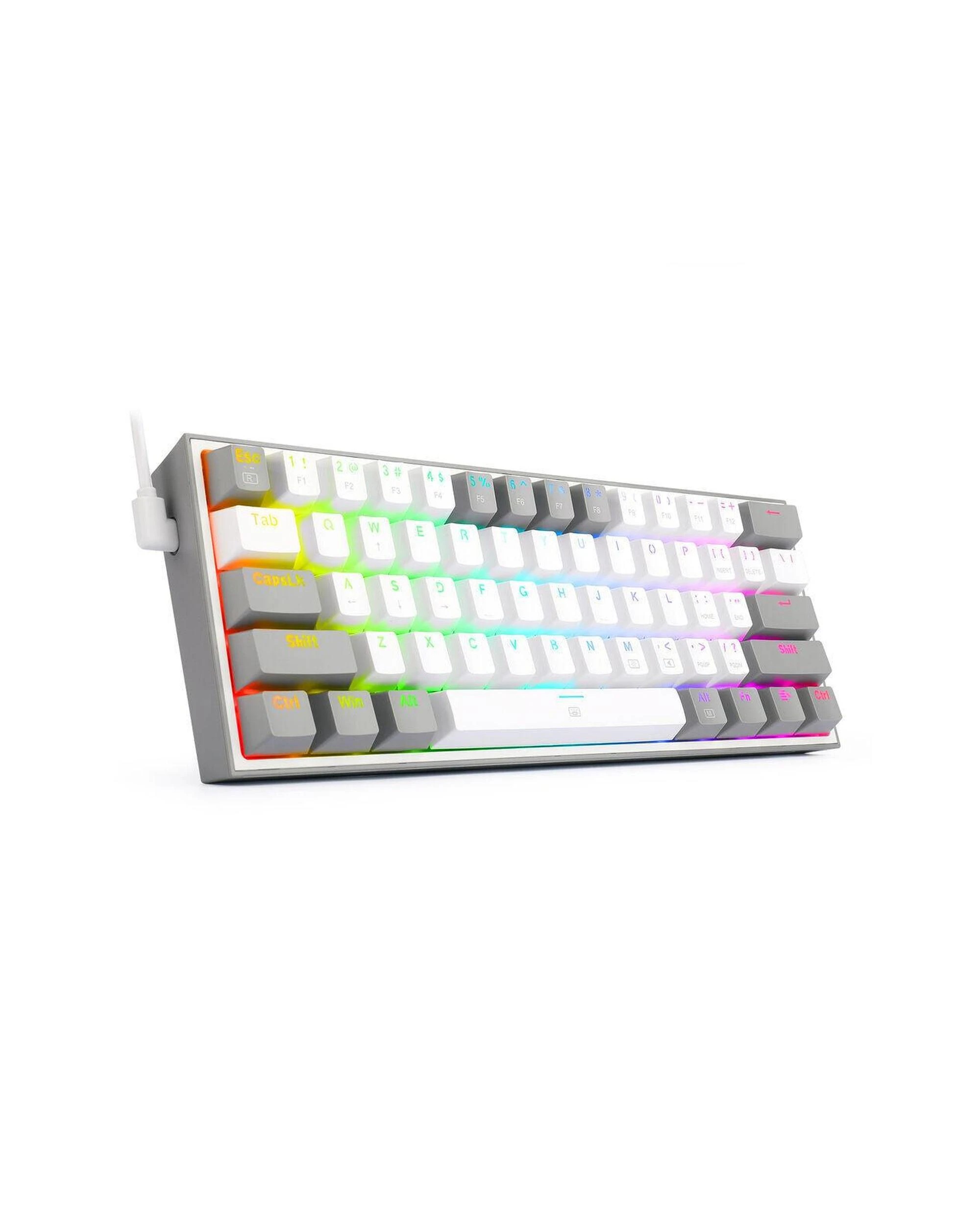 3 Redragon K617RGB Fizz WhiteGrey 60% Wired Mechanical Keyboard, 3 of 10