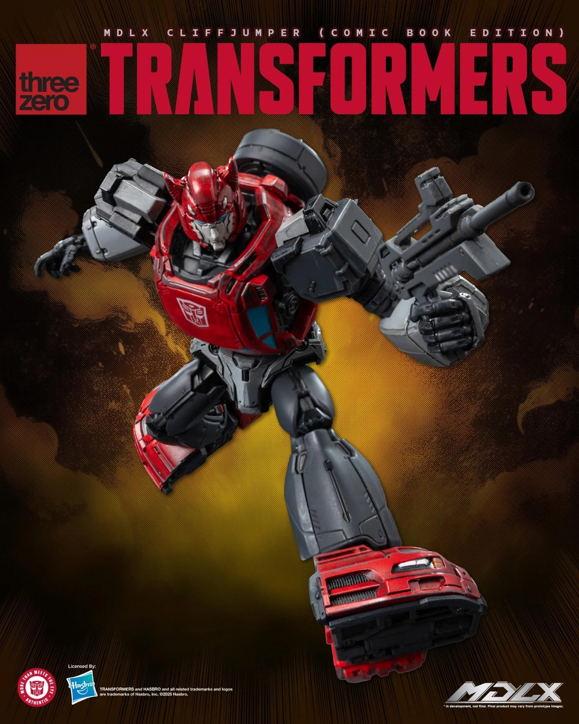 4 Threezero Transformers Cliffjumper - Comic Book Edition -  MDLX Collectable Action Figure, 4 of 9