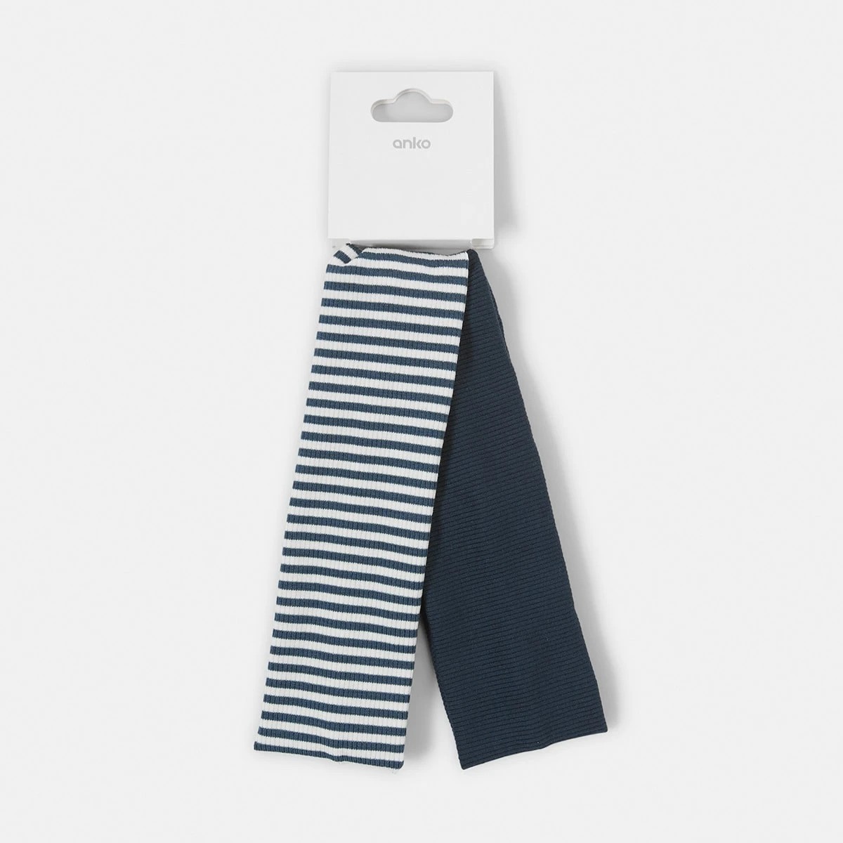 4 2 Pack Stretch Ribbed Headband - Navy, 4 of 4