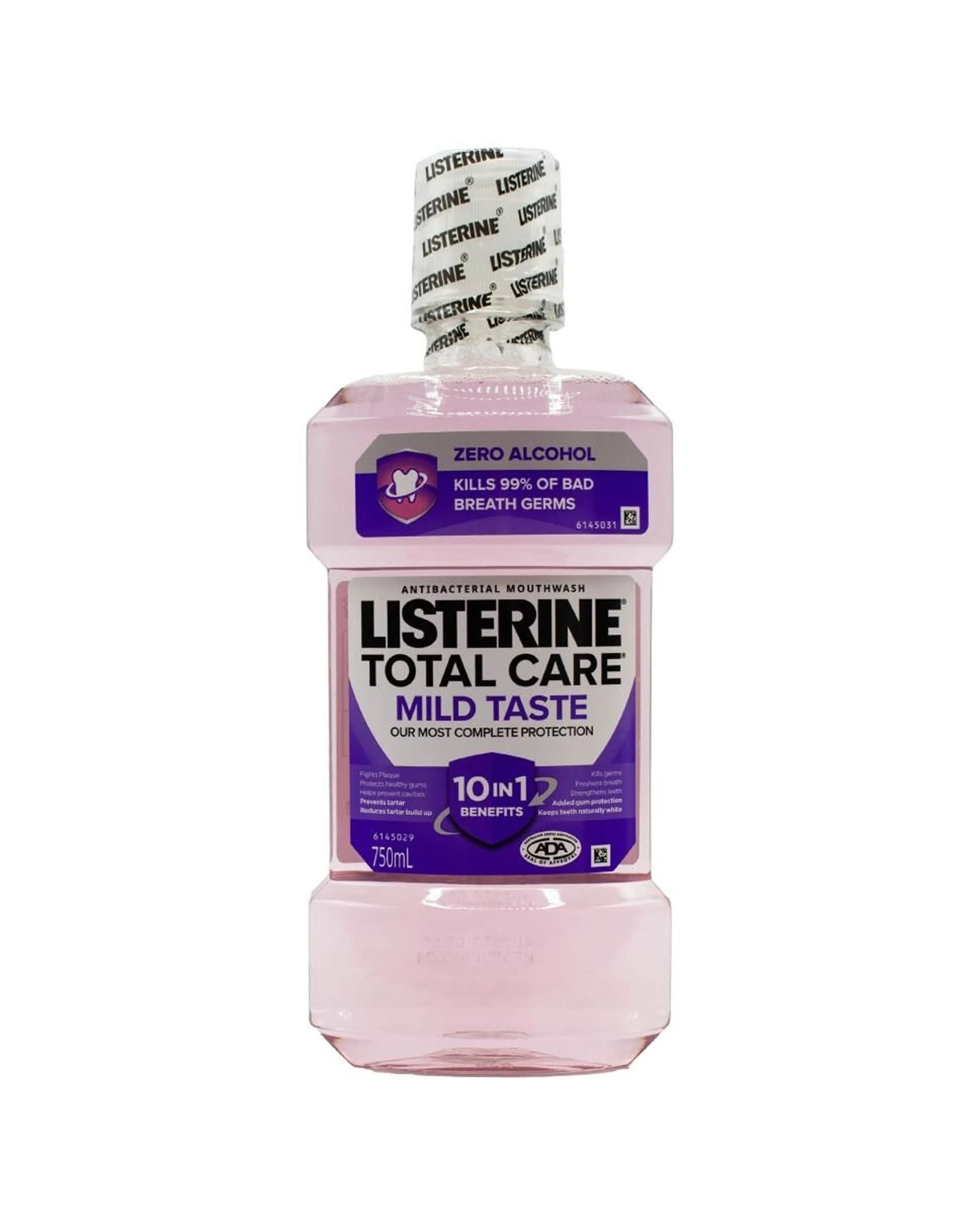 2 Listerine Antibacterial Mouthwash Total Care Mild Taste 4PK 10-In-1 750ml - Multi, 2 of 3