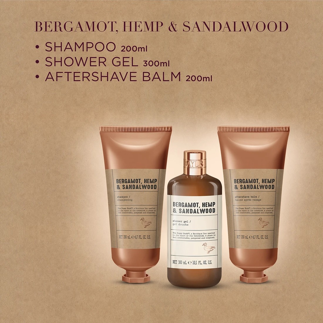 3 Baylis & Harding The Fuzzy Duck Refreshing Shower Kit - Bergamot, Hemp and Sandalwood, 3 of 4