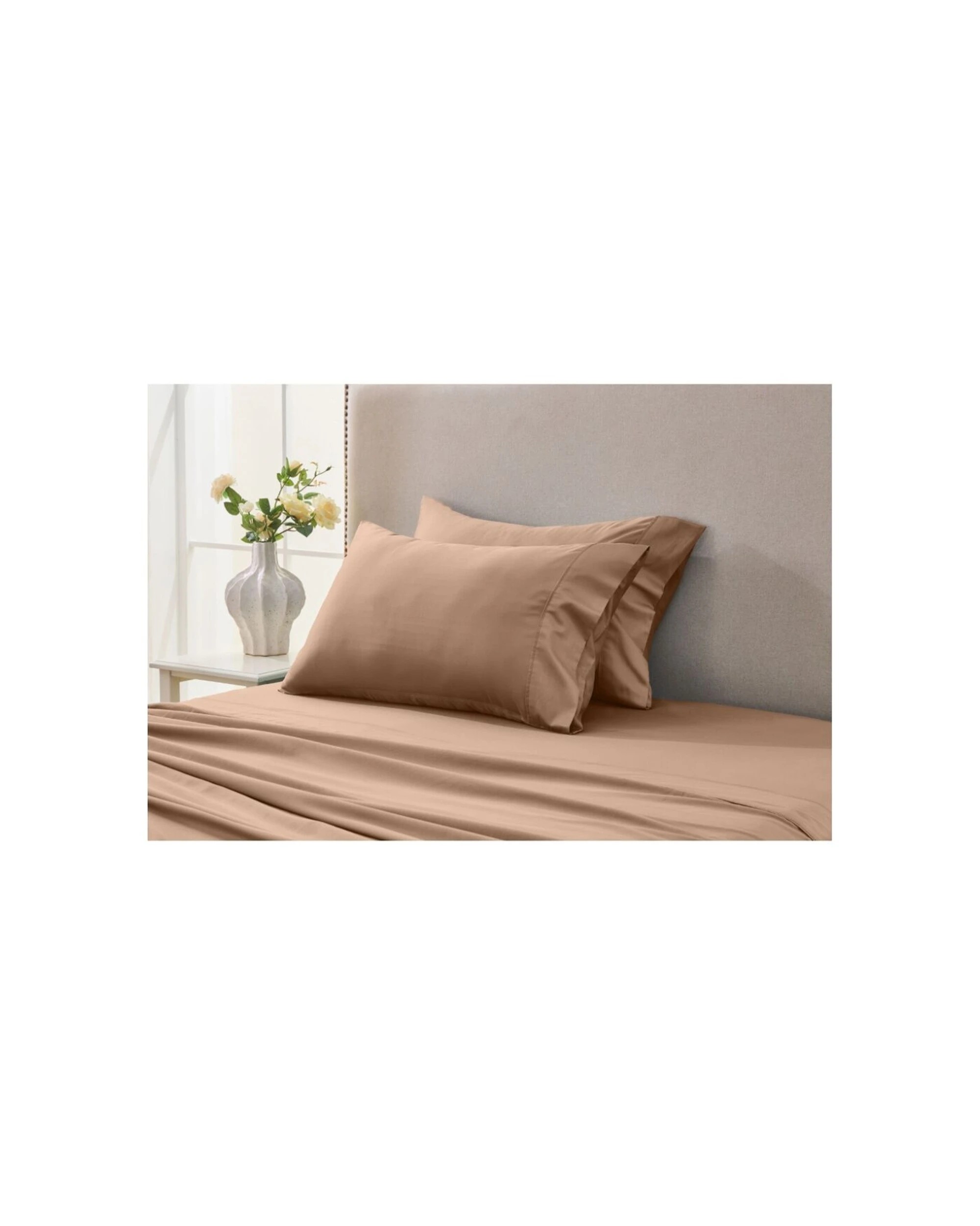 5 Grosvenor House Egyptian Cotton Sheet Set With Pillowcase 500TC - Double Bed - Brown, 5 of 8