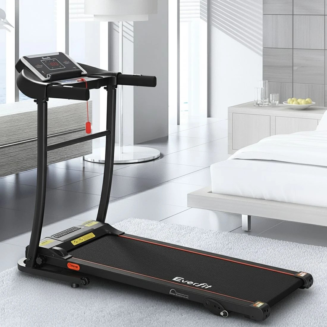 4 Everfit Treadmill Electric Home Gym Fitness Exercise Machine Incline 400mm - Black, 4 of 6