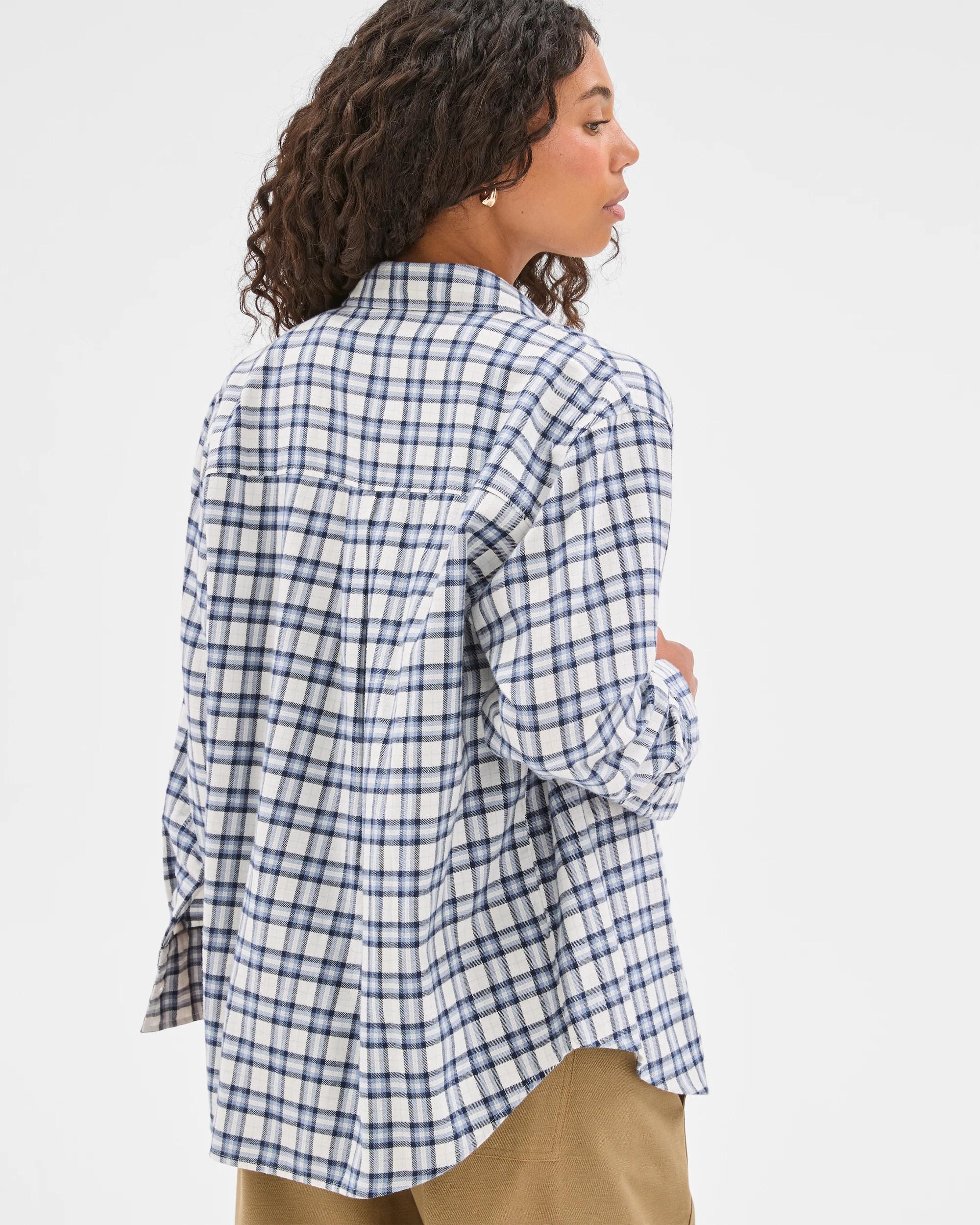 5 Target Woman Long Sleeve Check Shirt BLUE CHECK, 5 of 9