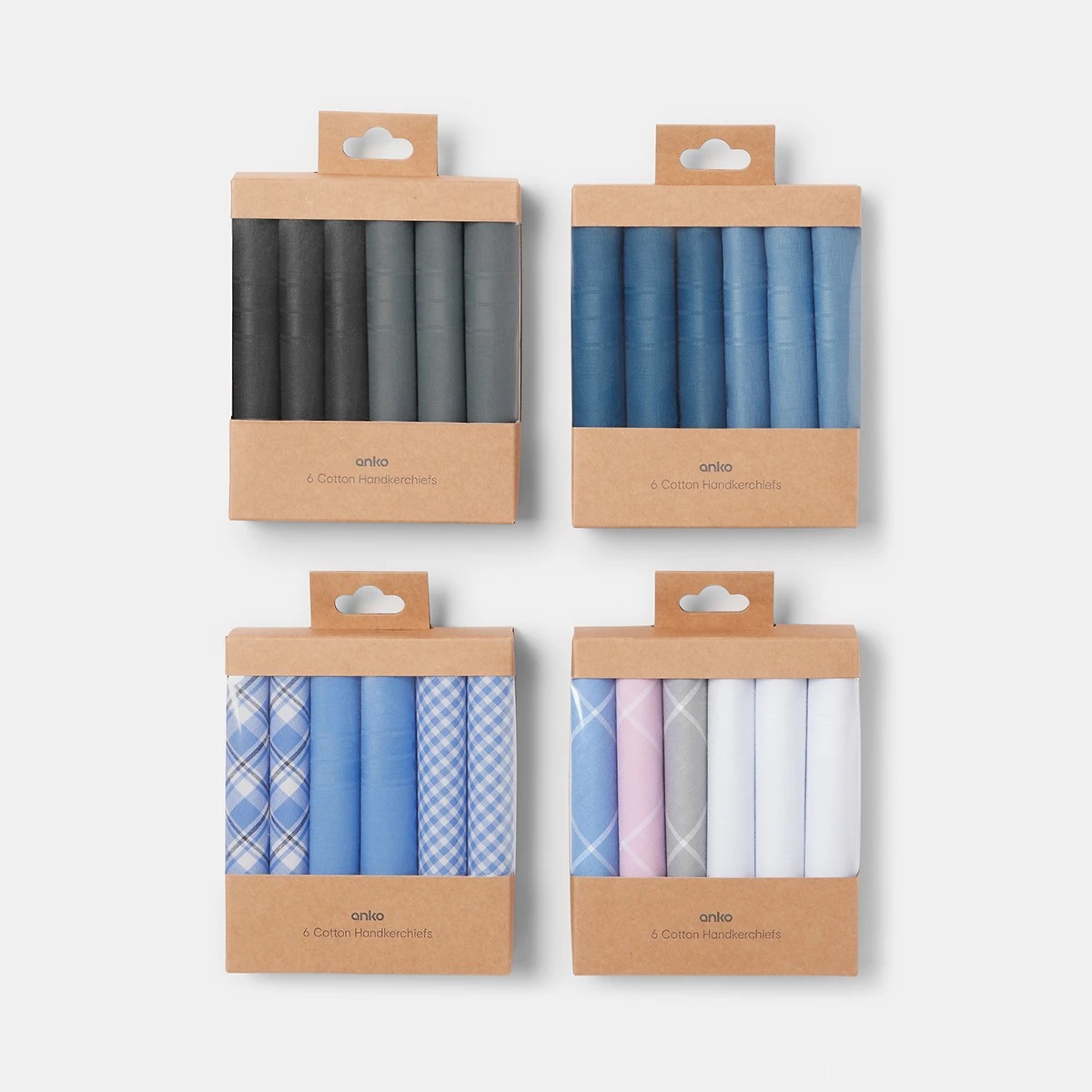 1 6 Pack Handkerchiefs Gift Set - Assorted, 1 of 10