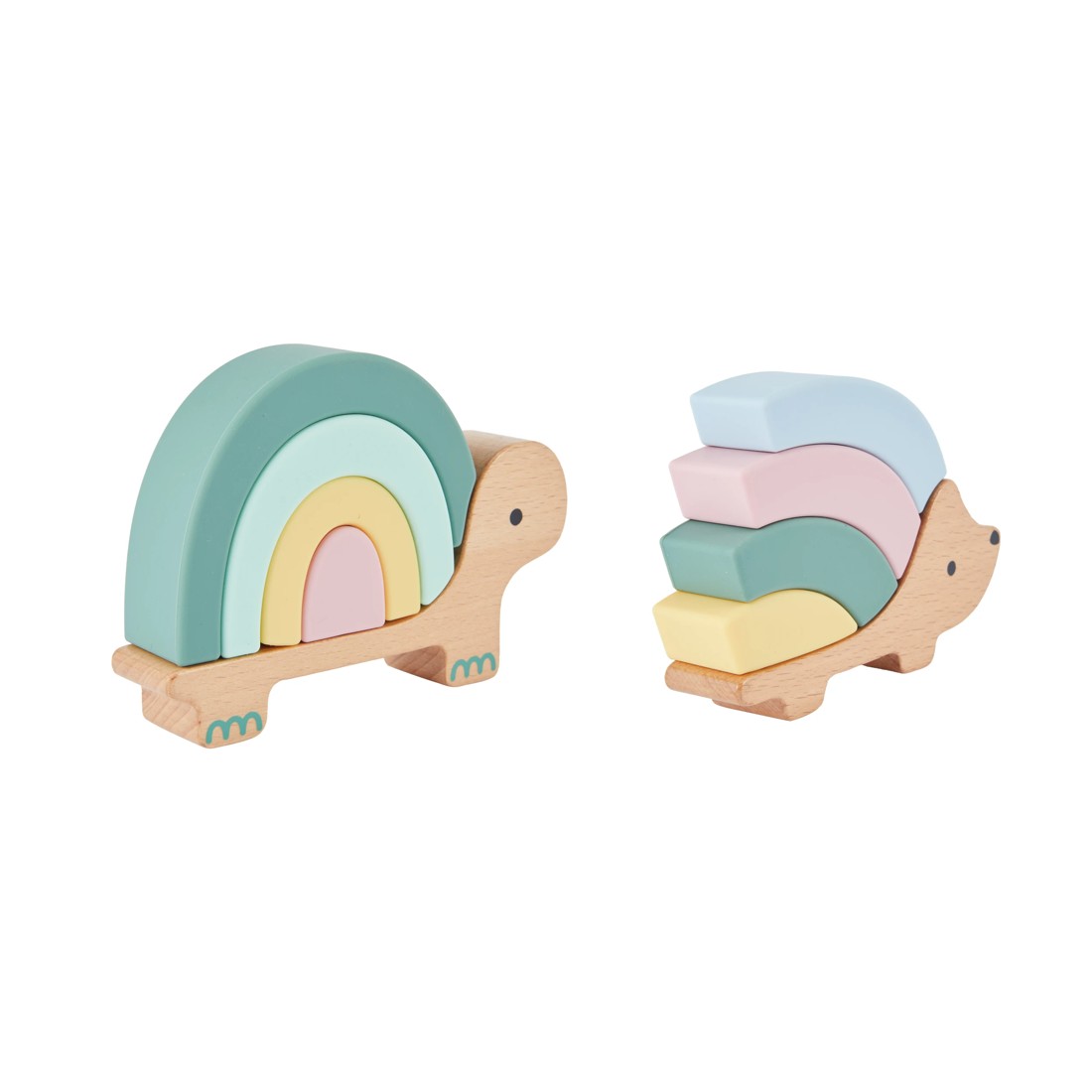 3 5 Piece Silicone Stacking Toy - Assorted, 3 of 5