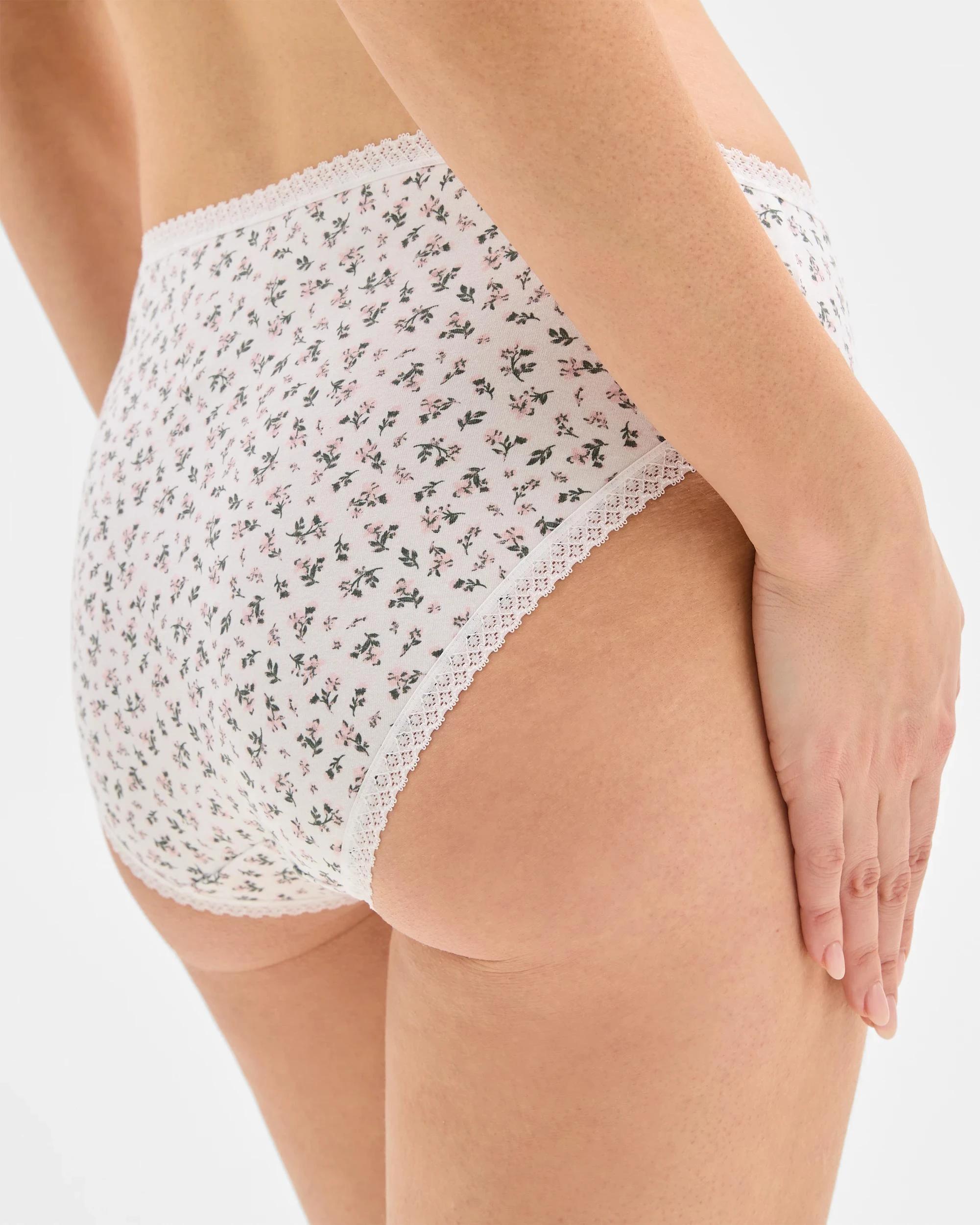 3 Target Woman Womens Australian Cotton Blend Midi Briefs 5 Pack BLUES DITSY, 3 of 4