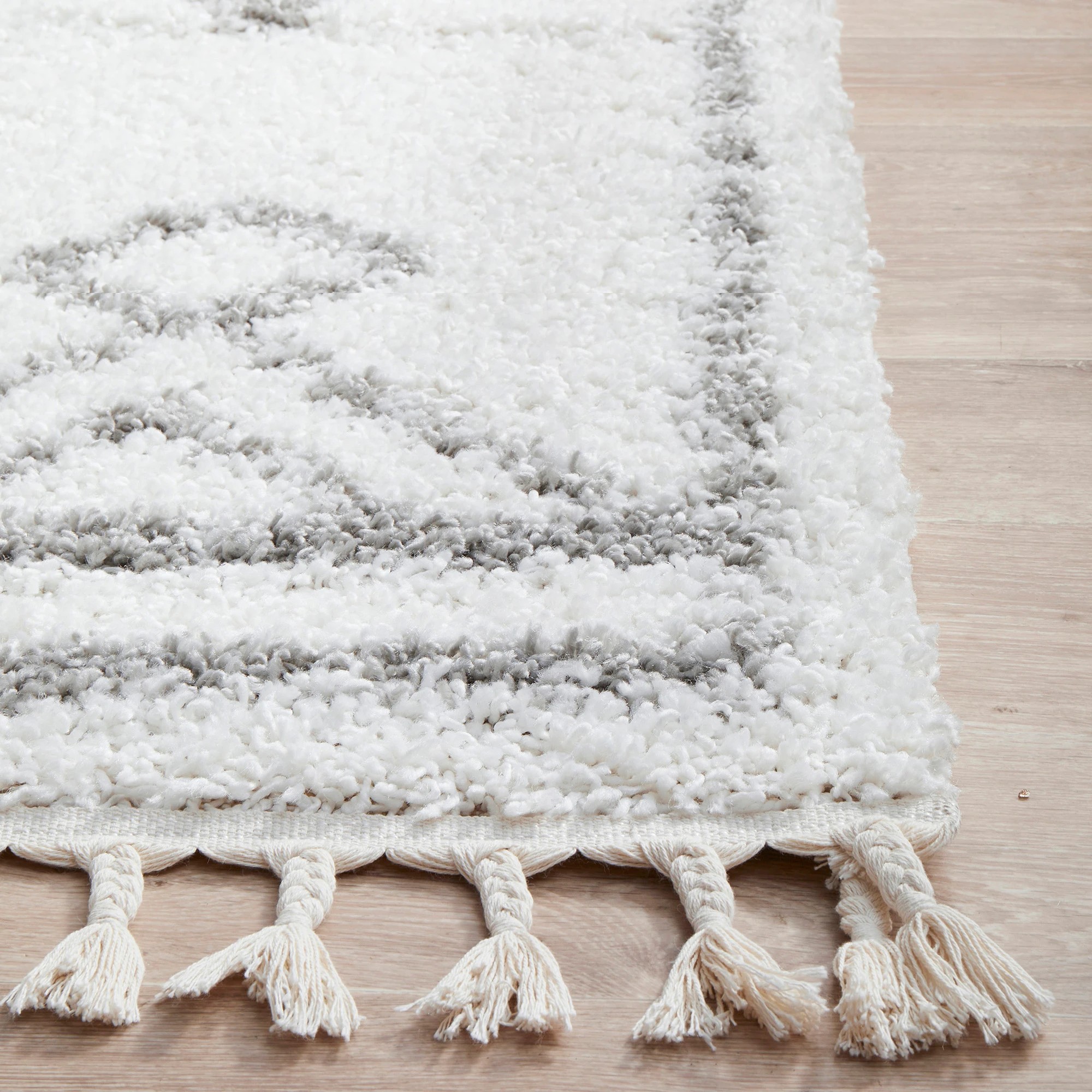 4 Common Ground Rugs Tangier Temara 170x120cm - Small Shag Rug - Natural, 4 of 8