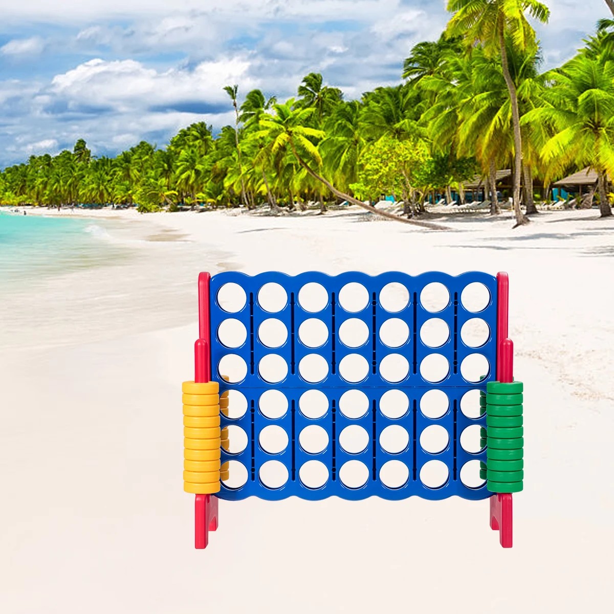 4 Costway Giant Connect 4 In A Row Jumbo Game Set, 4 of 4