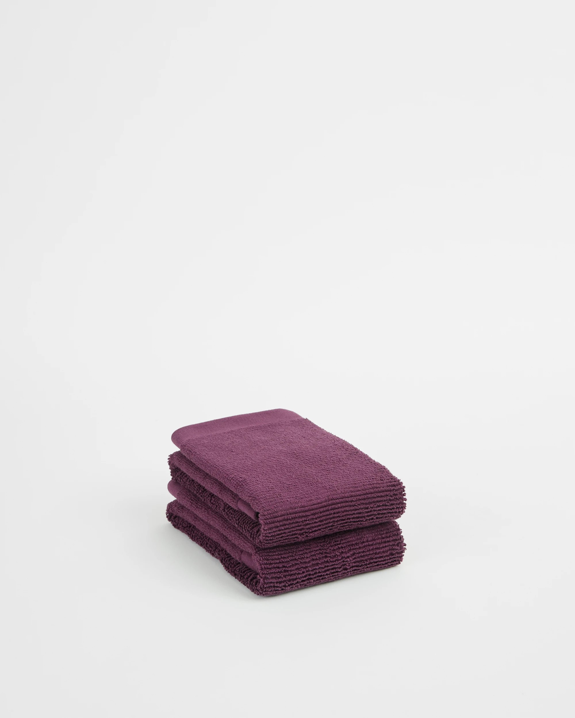 1 Target Reed Australian Cotton Rib 2 Pack Hand Towel - Purple, 1 of 2