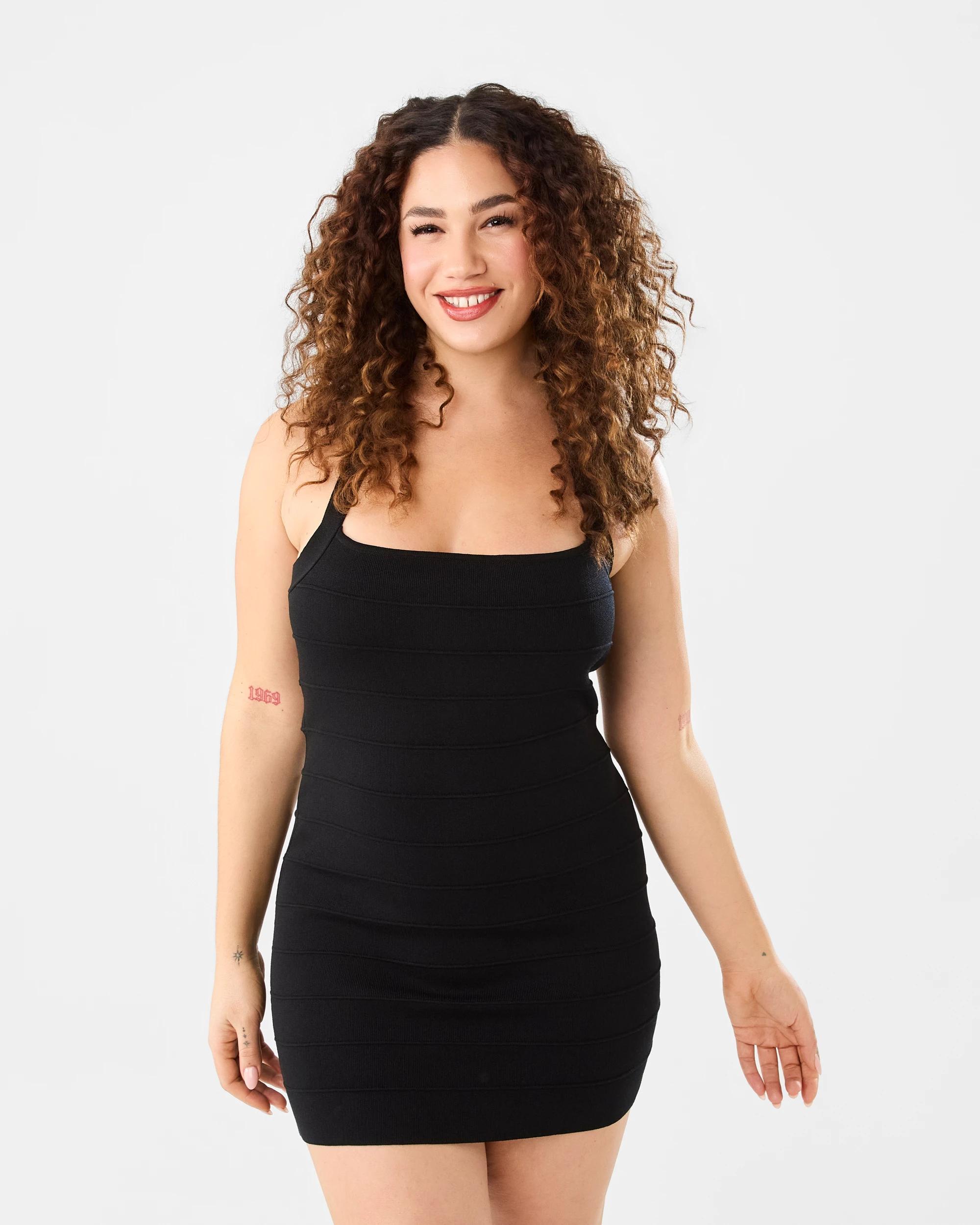 1 Bandage Mini Dress Black, 1 of 8