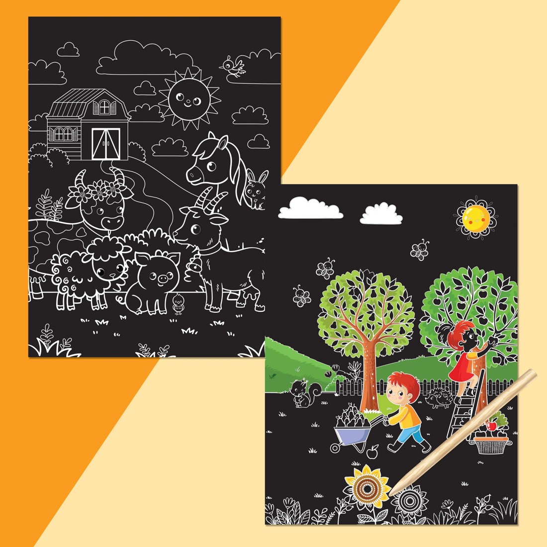 2 Scratch Surprise Farm Animals​ - Book, 2 of 5