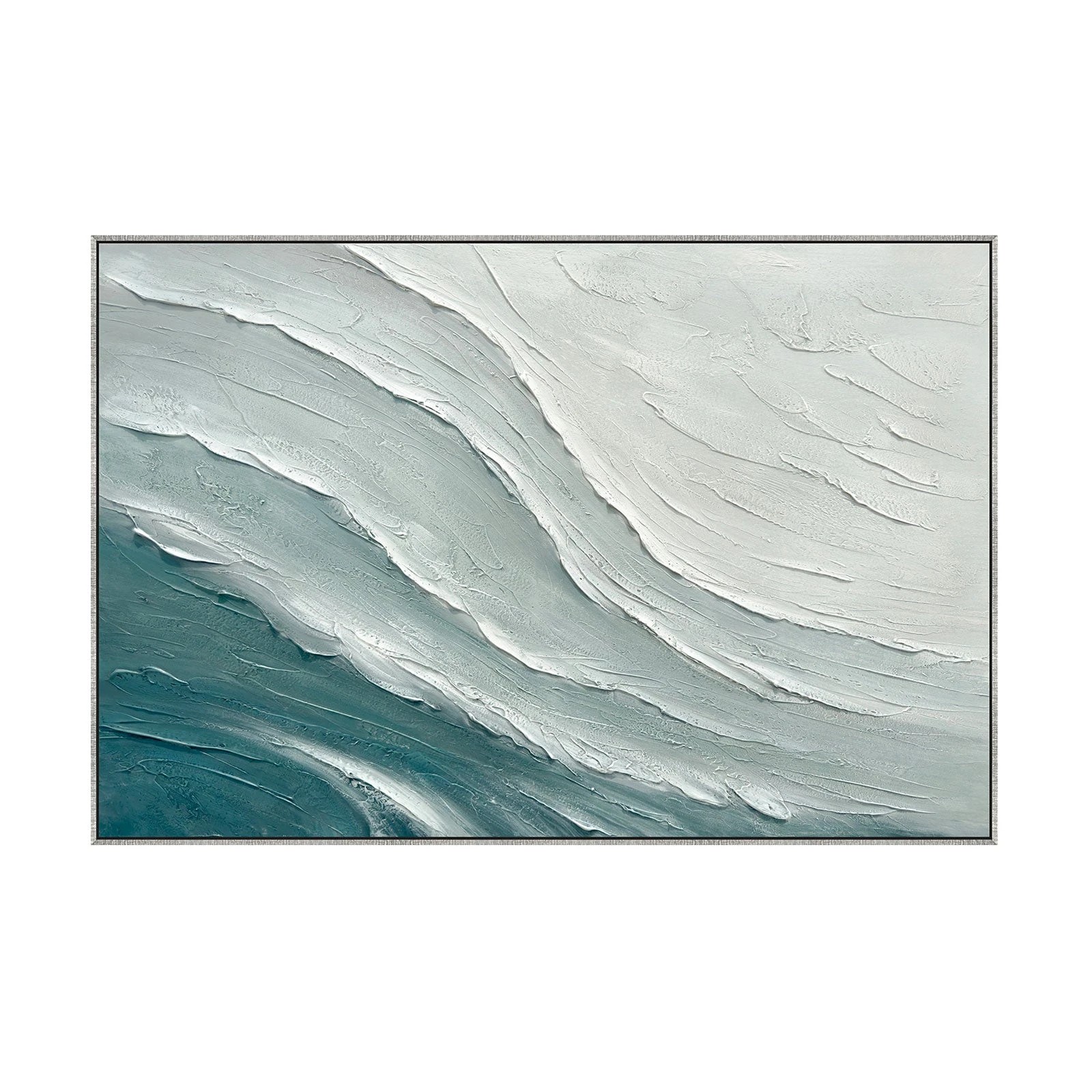 1 Moda Living Seafoam Drift Hand-Painted Textured Canvas Wall Art - Multi, 1 of 8