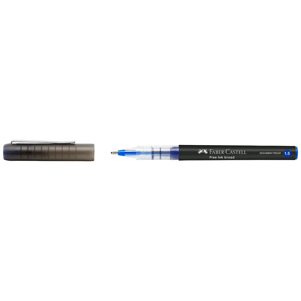 2 Faber Castell Free Ink Rollerball Pen 1.5 mm Blue, 2 of 4