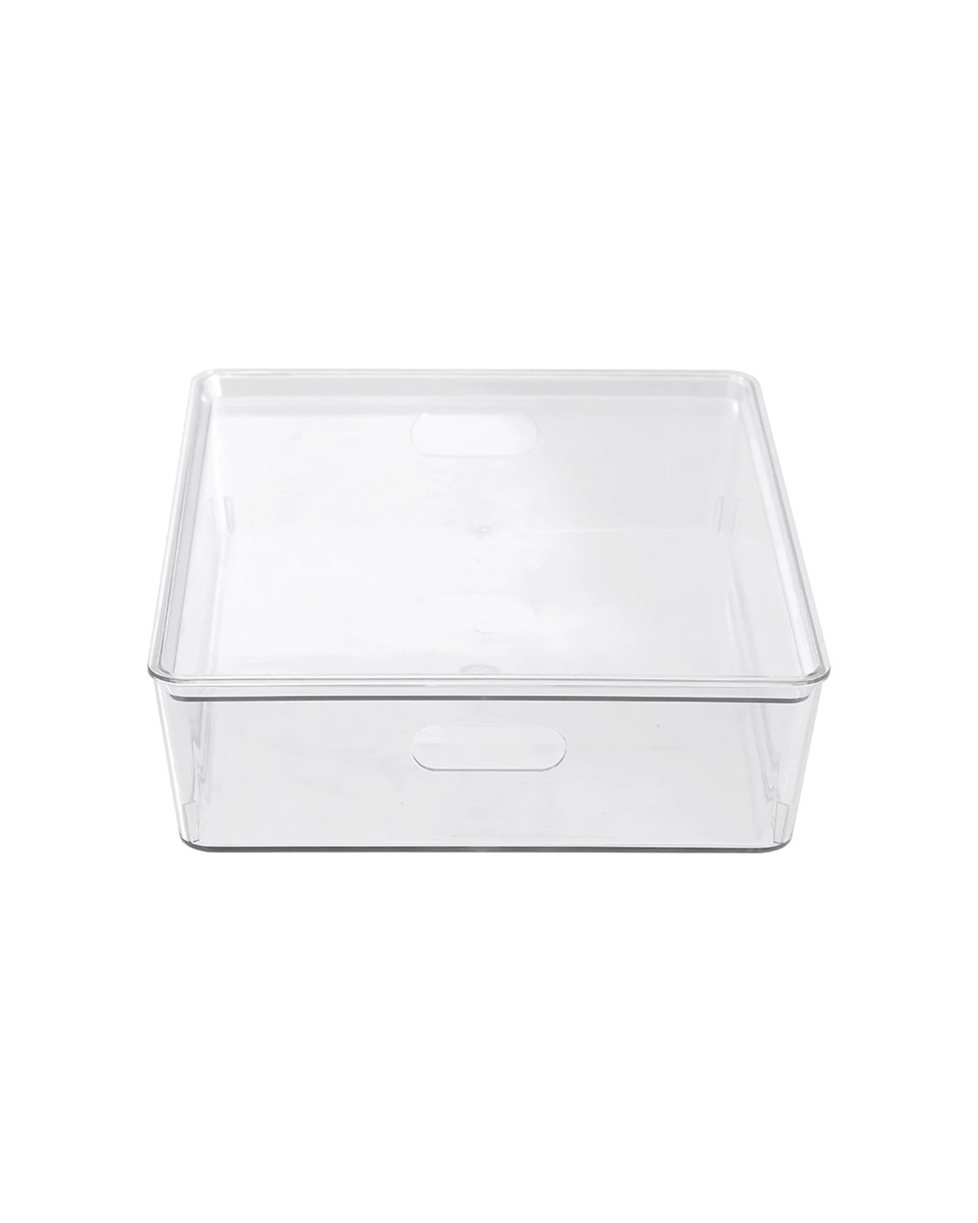 3 Boxsweden 3PK Crystal Lidded Tidy Box Durable Stackable 7L 34x26cm - Clear, 3 of 7