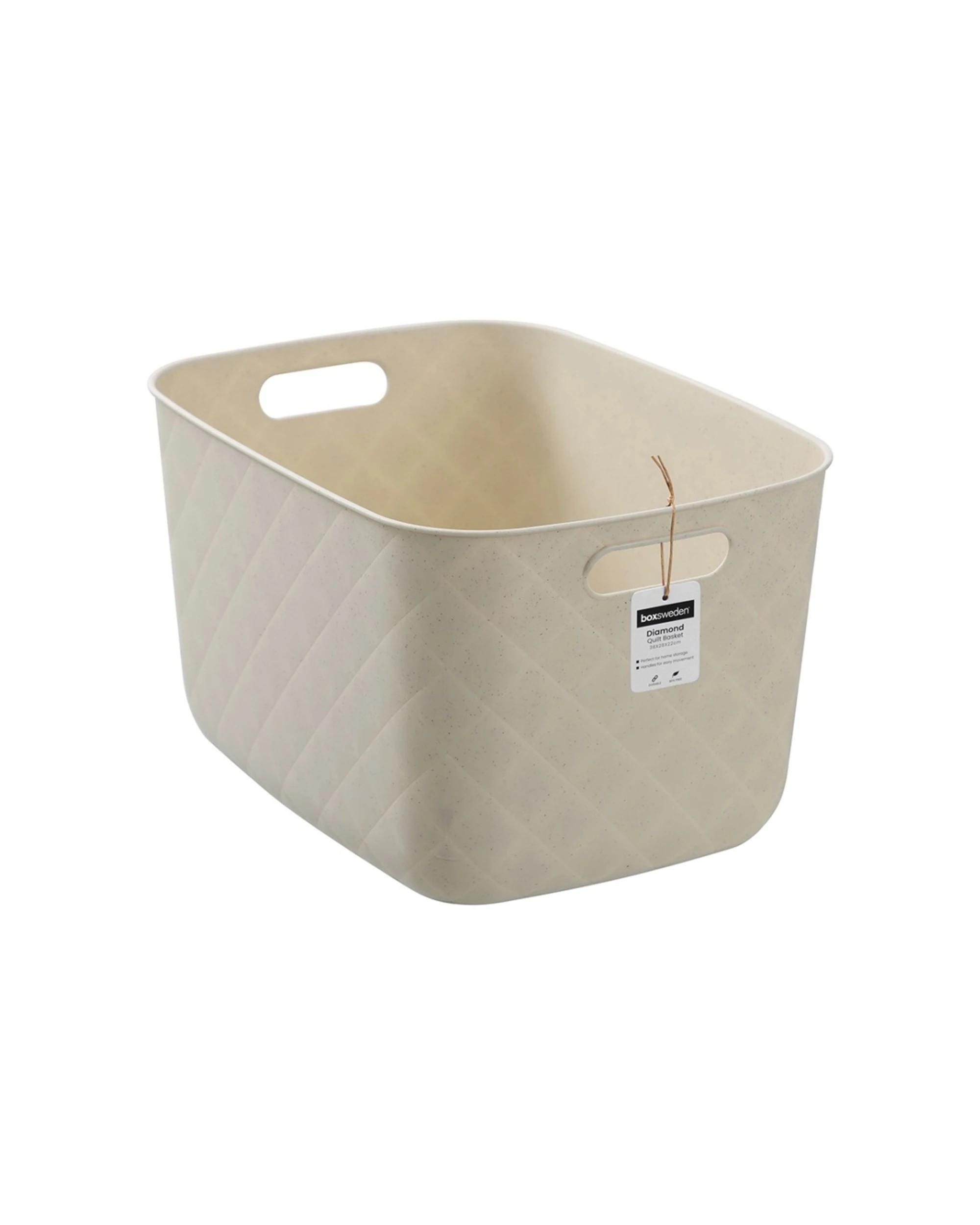 6 Boxsweden Diamond Quilted Home Storage Basket Large 38x28x22cm - Multi, 6 of 7