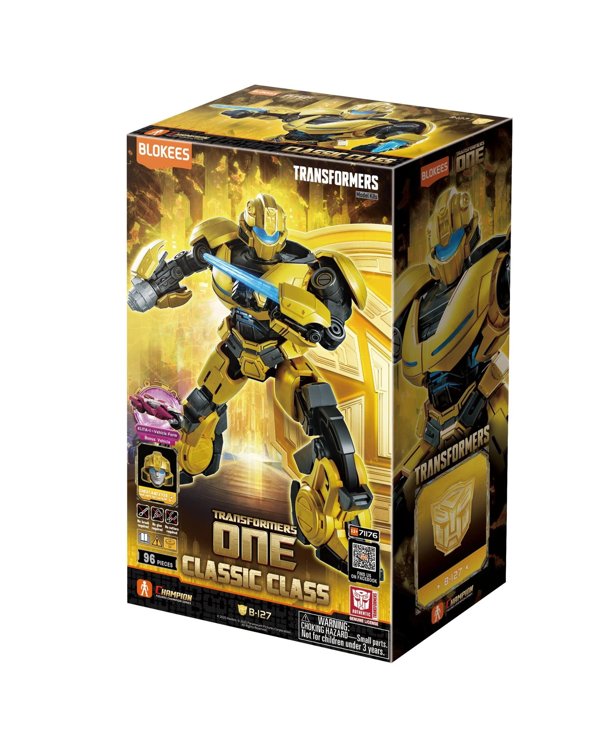 1 Blokees Transformers Classic Class 15 One B-127 Model Kit, 1 of 7