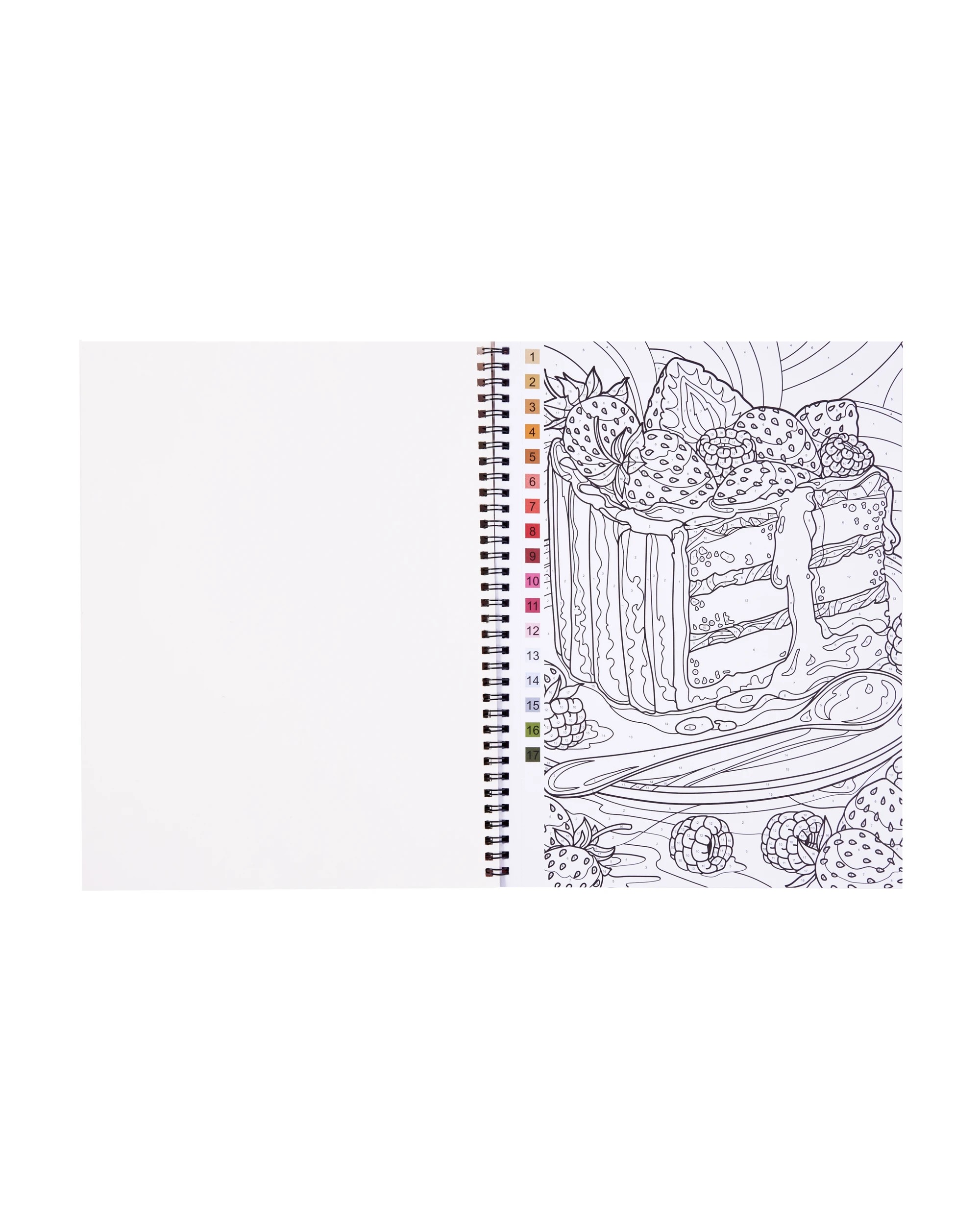 2 Colour By Number Set - Food, 2 of 6