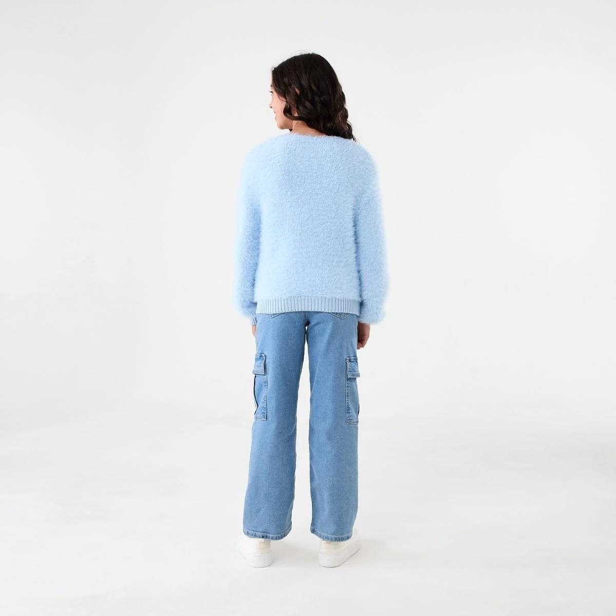 6 Eyelash Knit Jumper Doll Blue, 6 of 8