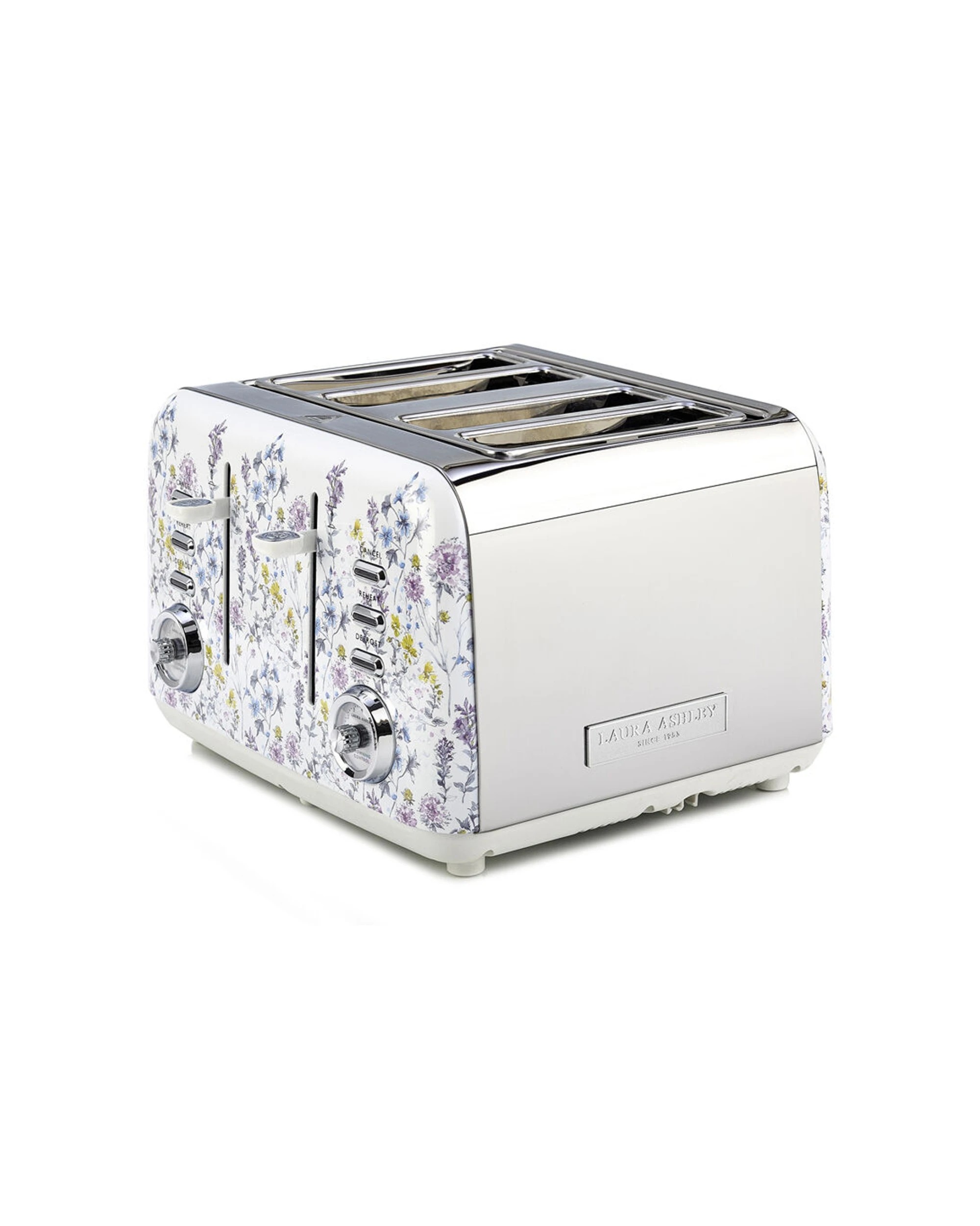 5 Laura Ashley Stainless Steel 4 Slice Toaster - Wild Meadow - Silver, 5 of 5