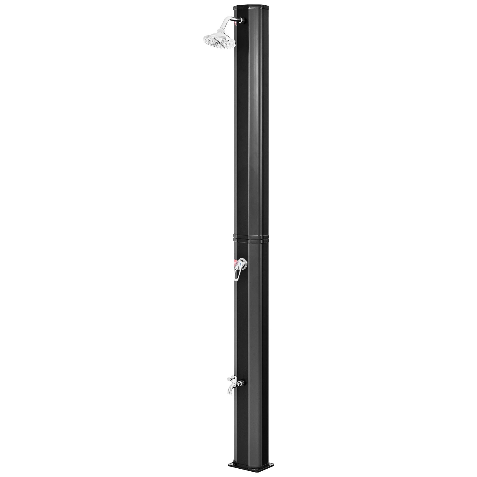 1 Costway Outdoor Solar Heated Shower 35L Portable Shower w/360° Rotating Head & Tap Poolside Beach, 1 of 3
