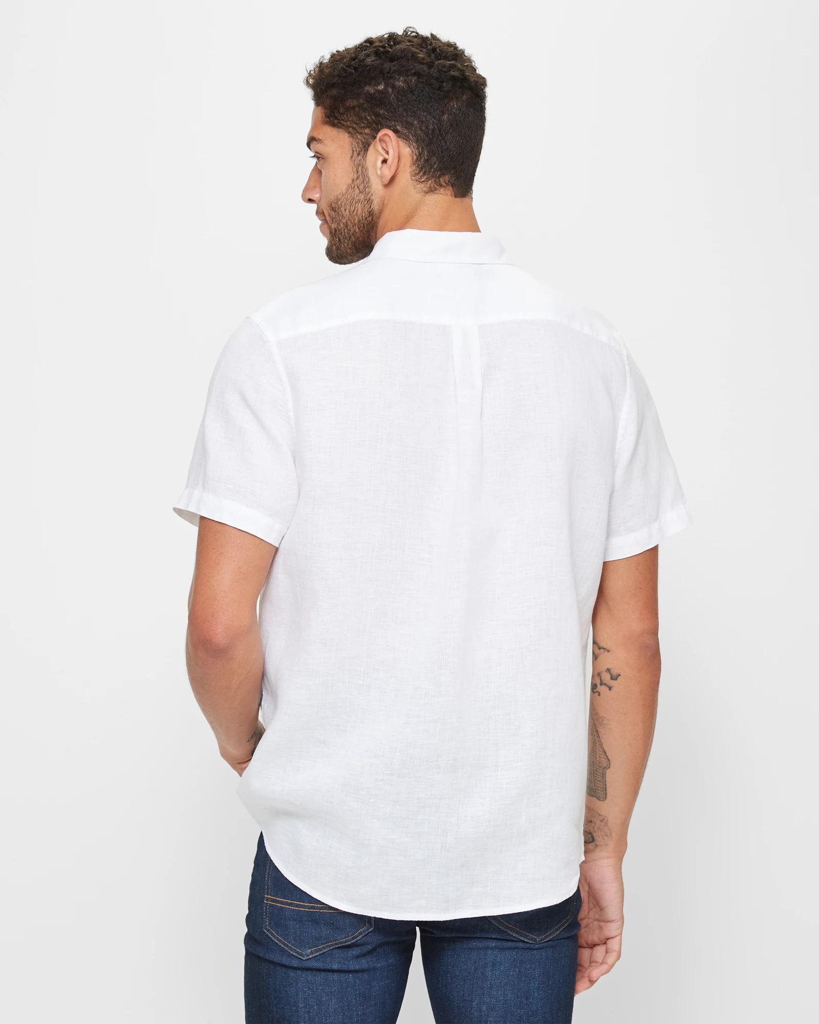 4 Target European Linen Shirt WHITE, 4 of 5