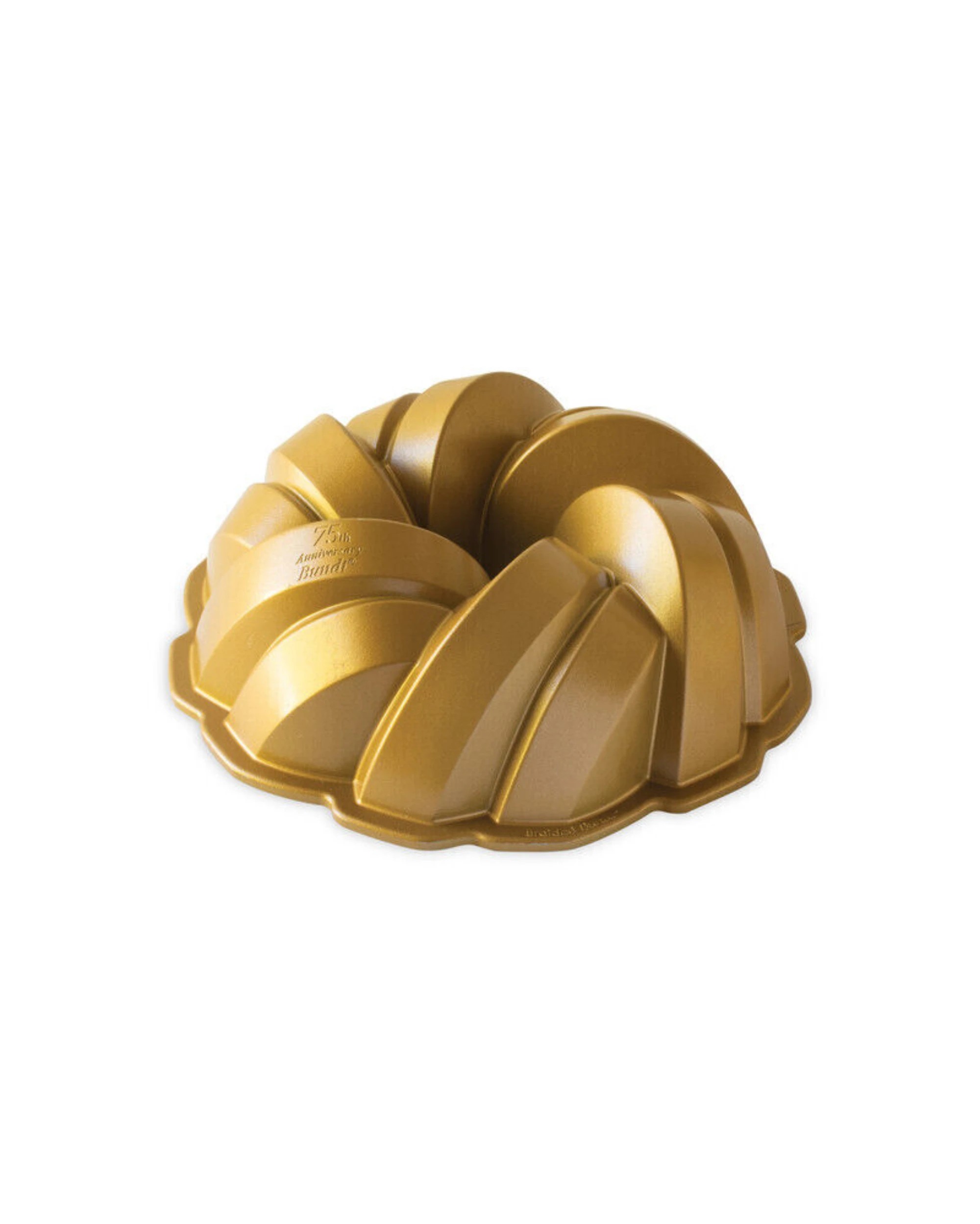 1 Nordic Ware 75th Anniversary Braided Bundt Pan - Gold, 1 of 4