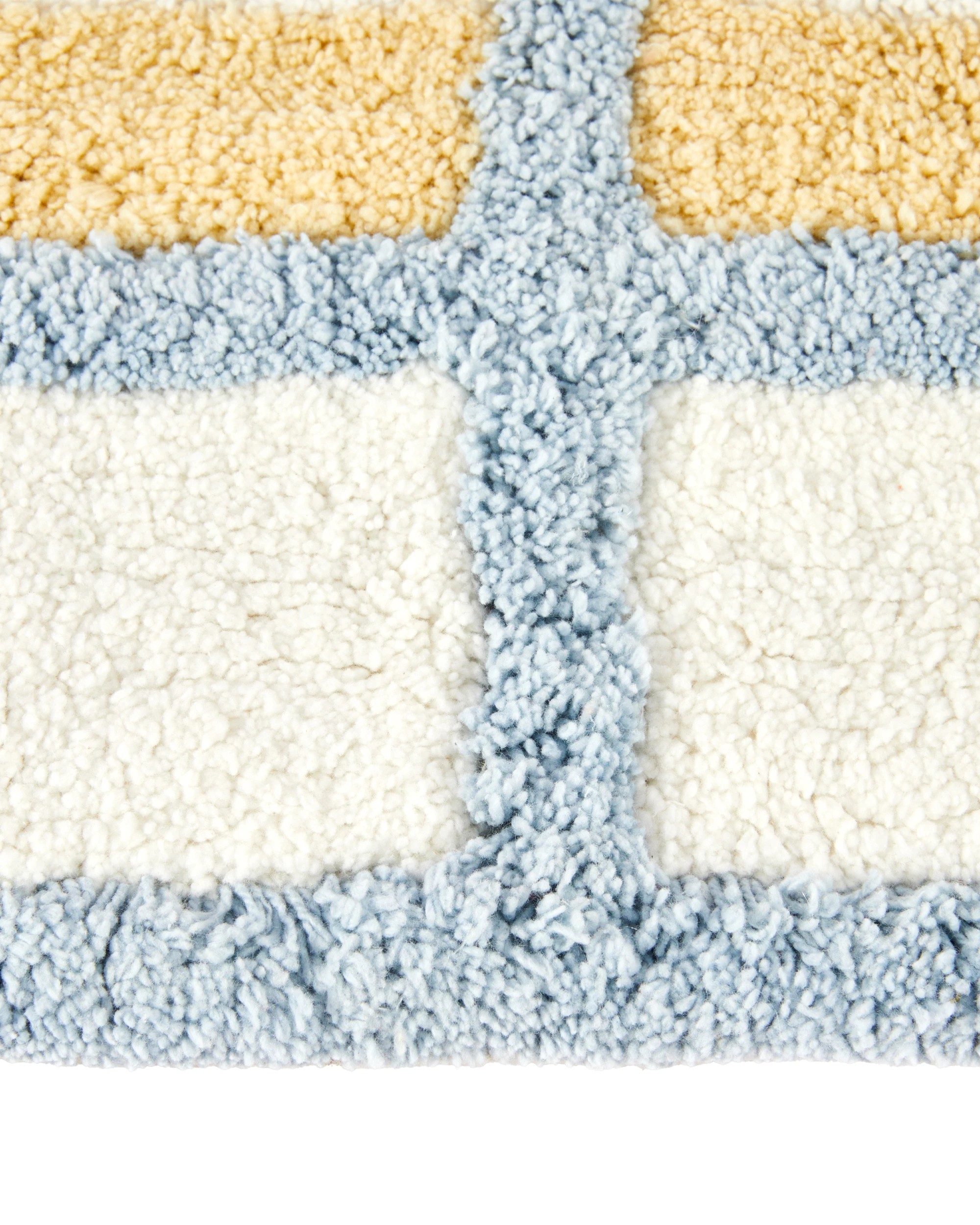 3 Check Bath Mat - Blue and Yellow, 3 of 5