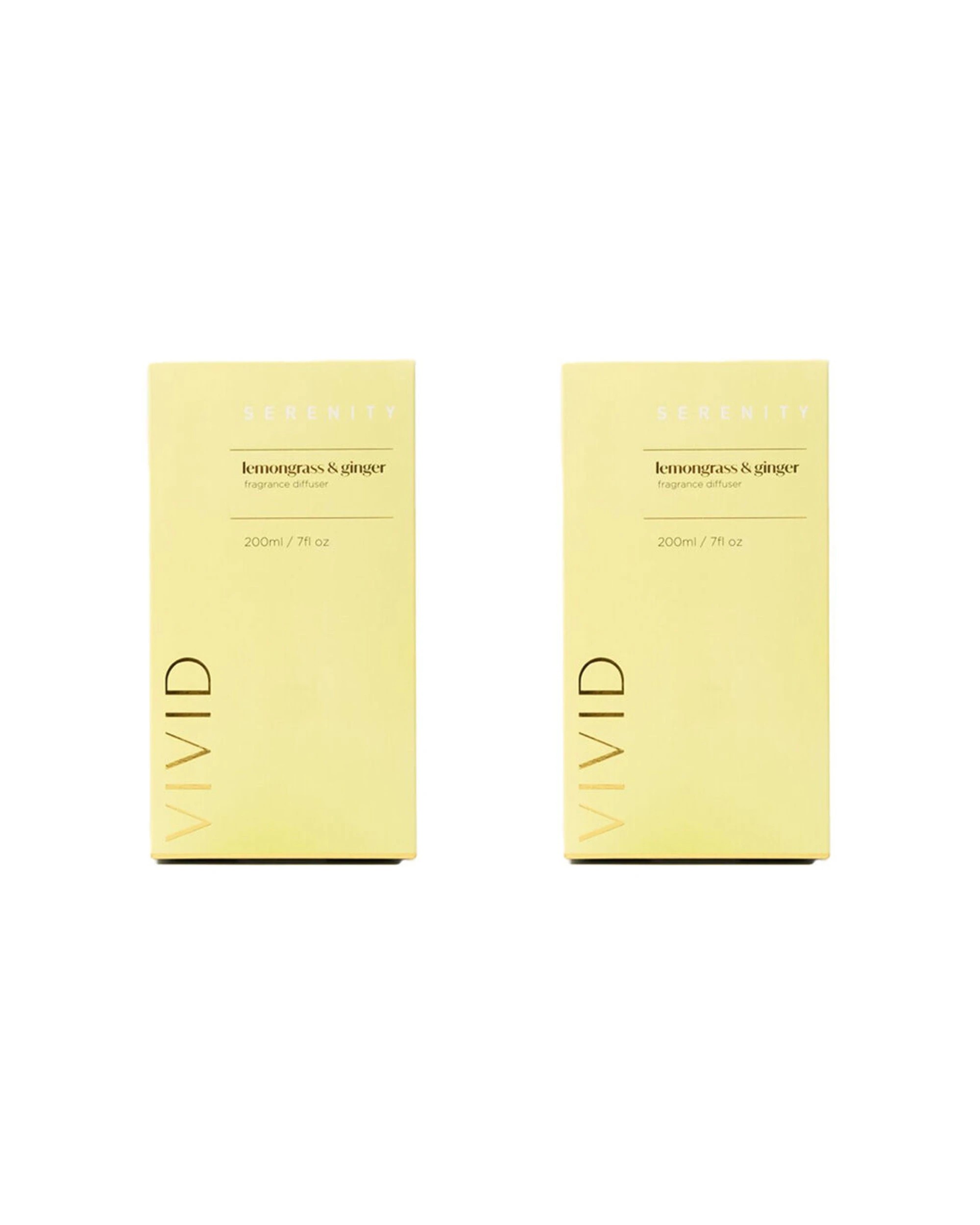 1 Serenity 2PK Reed Diffuser Vivid Lemongrass and Ginger Scent Home Fragrance 200ml - Green, 1 of 2