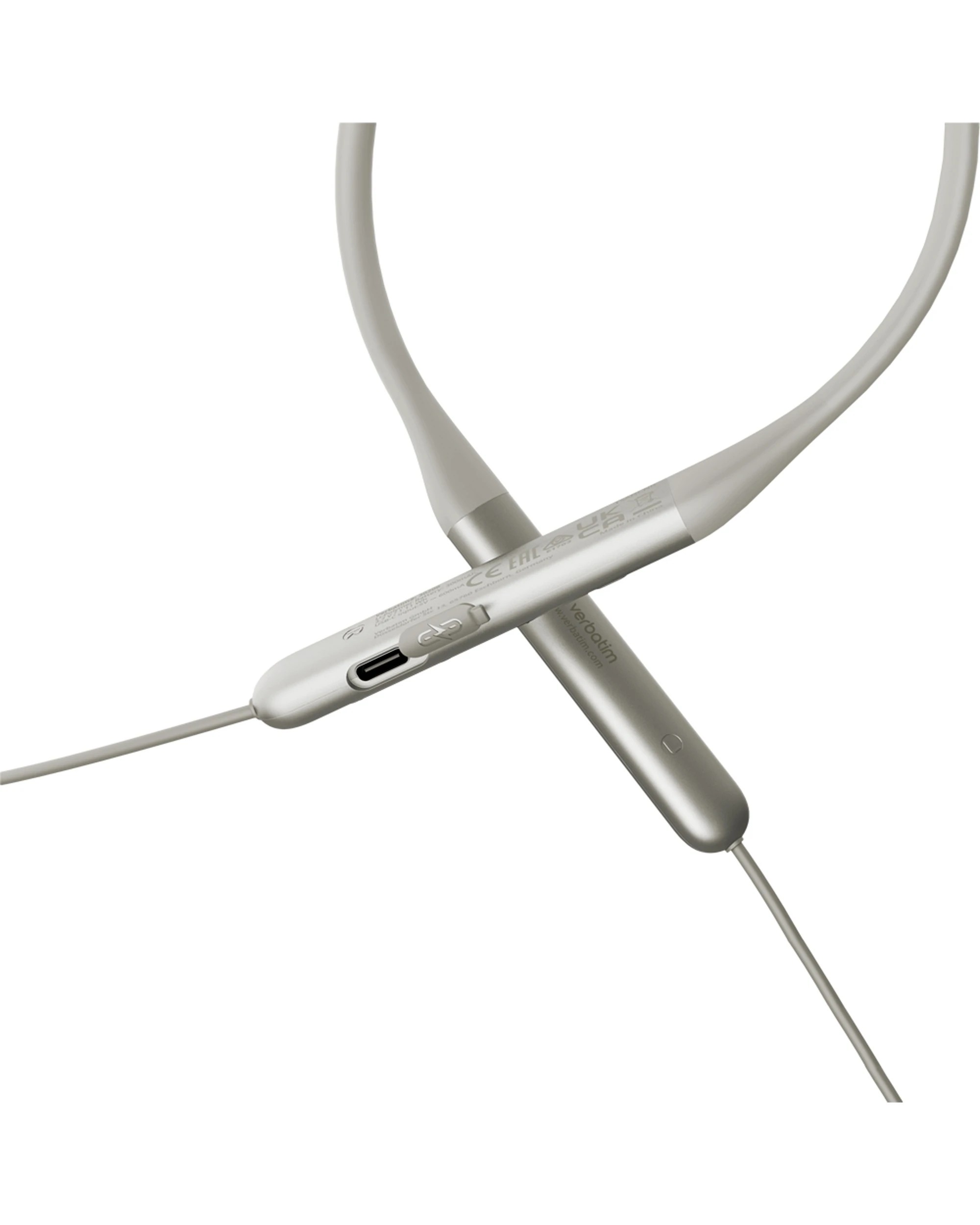 3 Verbatim TruSound ANC Neckband Earbuds Active Noise Cancelling Bluetooth - Grey, 3 of 7