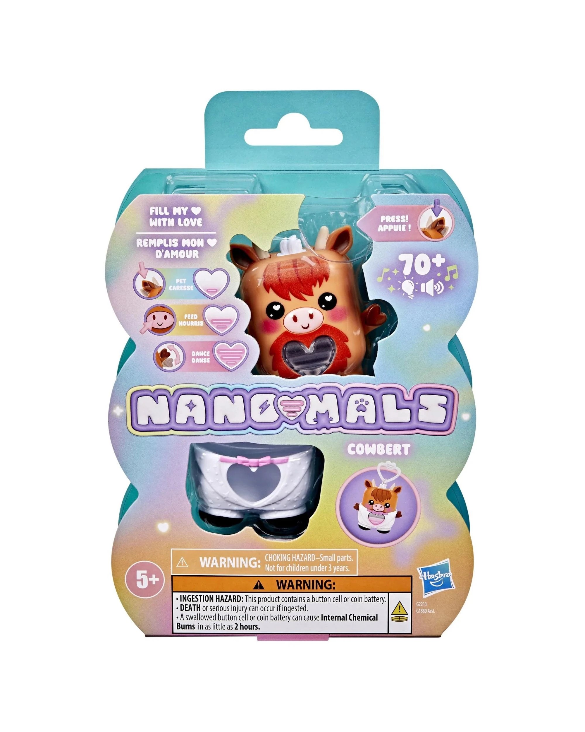 3 Hasbro Nano-Mals Cowbert the Highland Cow Electronic Fidget Pet, 3 of 6