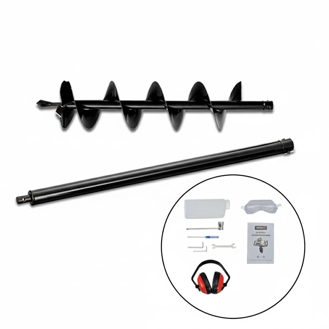 3 Giantz Post Hole Digger 200mm Petrol Drill Extension Bits Auger - Multi, 3 of 4