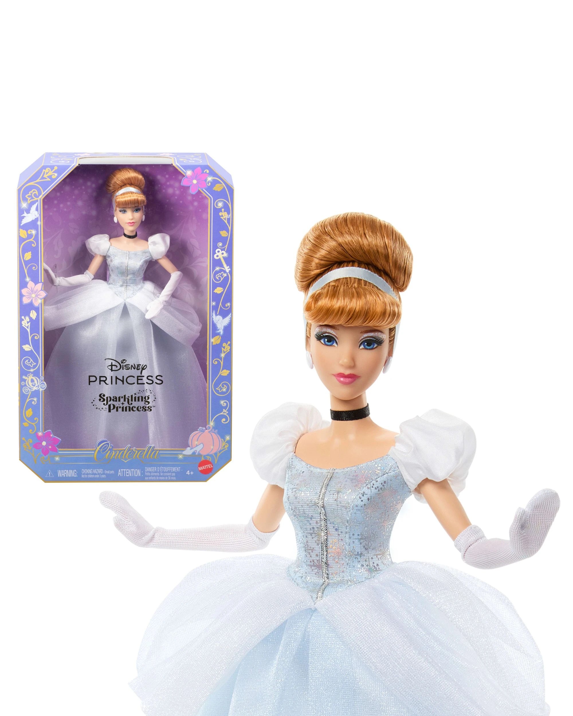 1 Disney Princess Sparkling Princess Series Cinderella Fashion Doll - Blue, 1 of 6