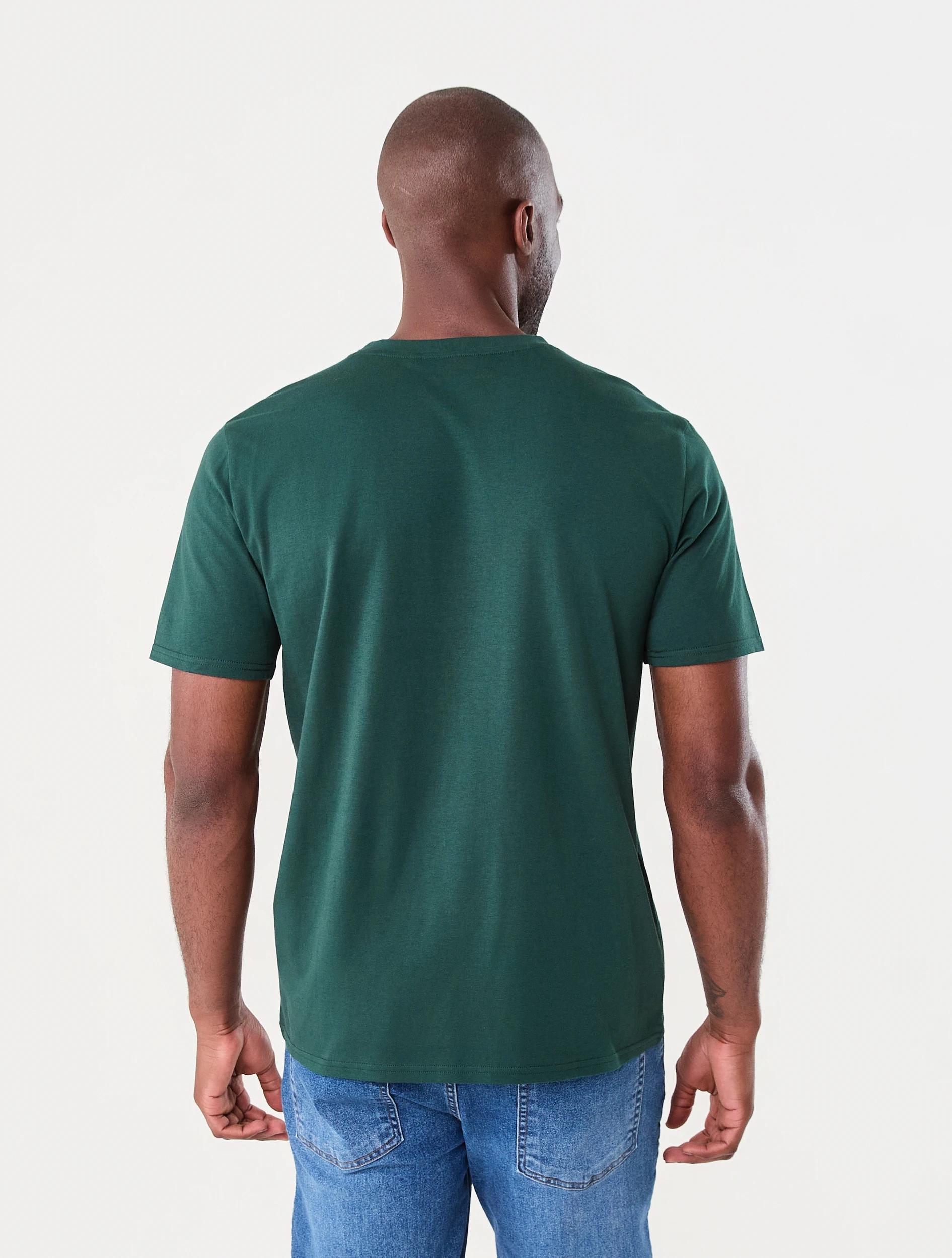 3 Australian Cotton Crew Neck T-shirt Grn Darksp, 3 of 6