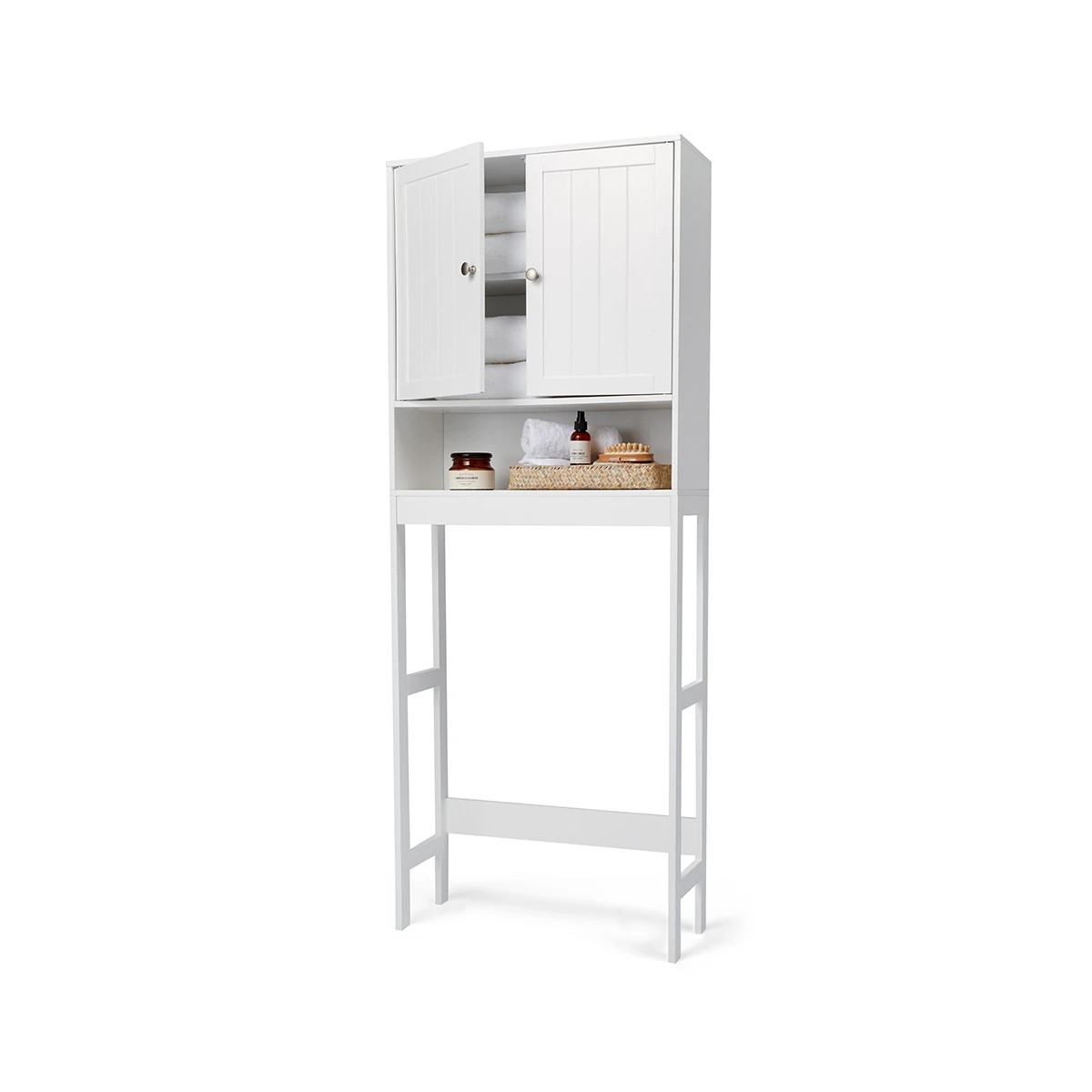 1 Over Toilet Panelled Shelf Unit, 1 of 9